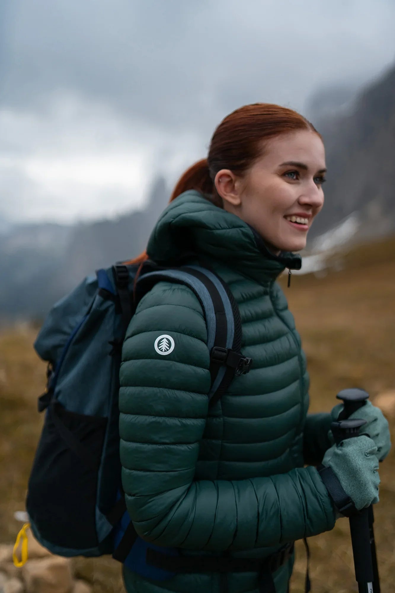 Quilted jacket women's - LONGING green-4