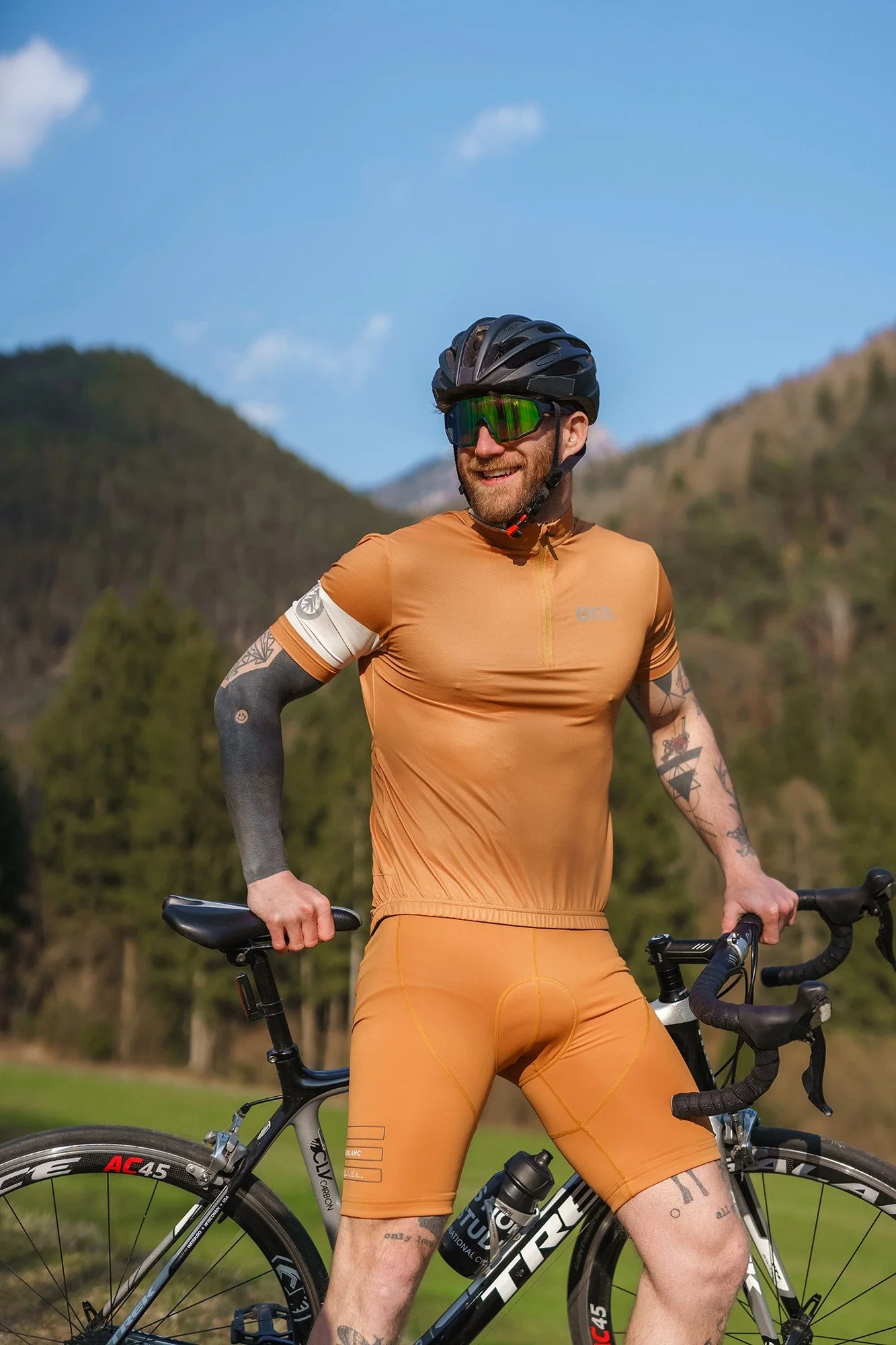 Cyklo dres pánský - CAMEL hnědý-4