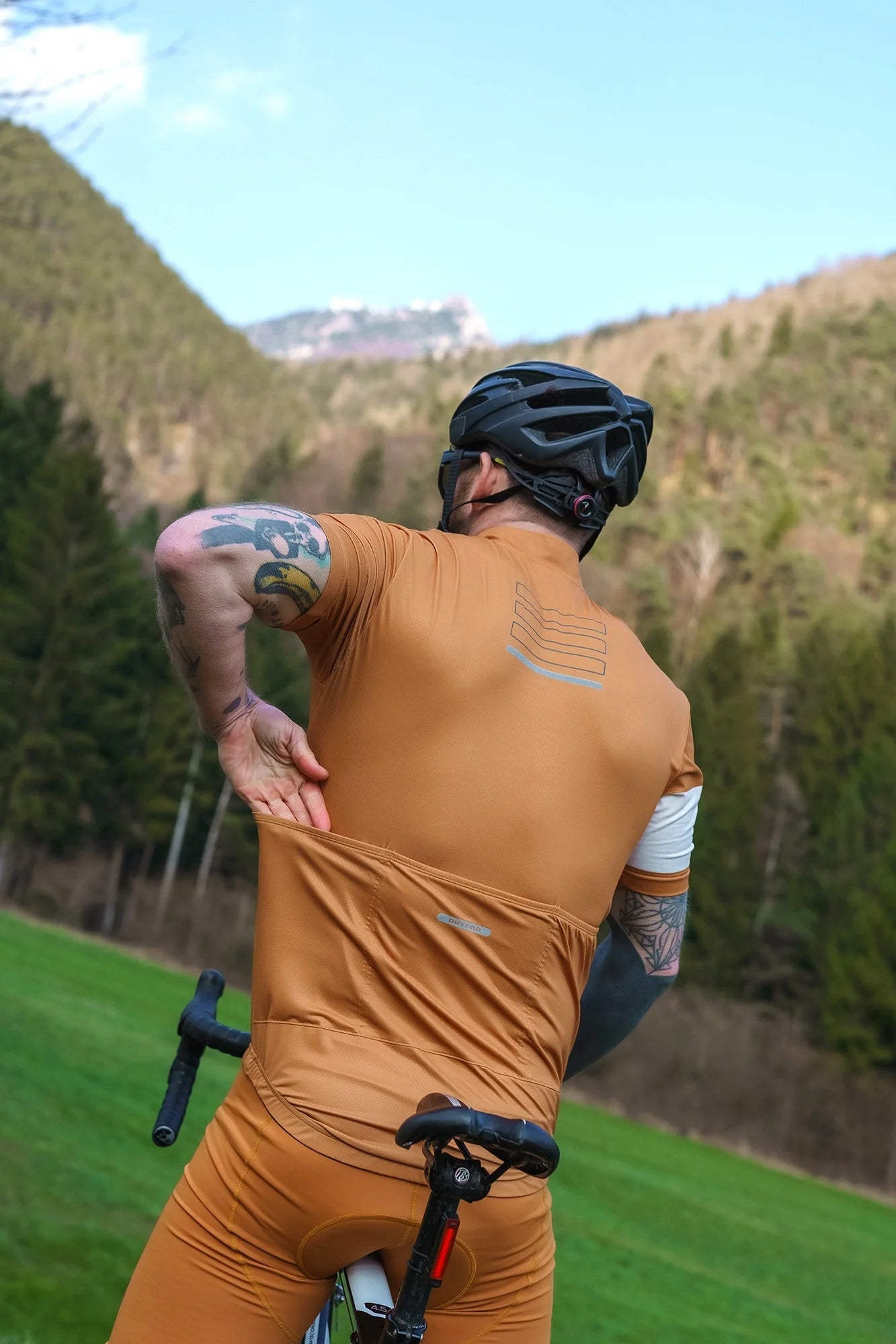 Cyklo dres pánský - CAMEL hnědý-6