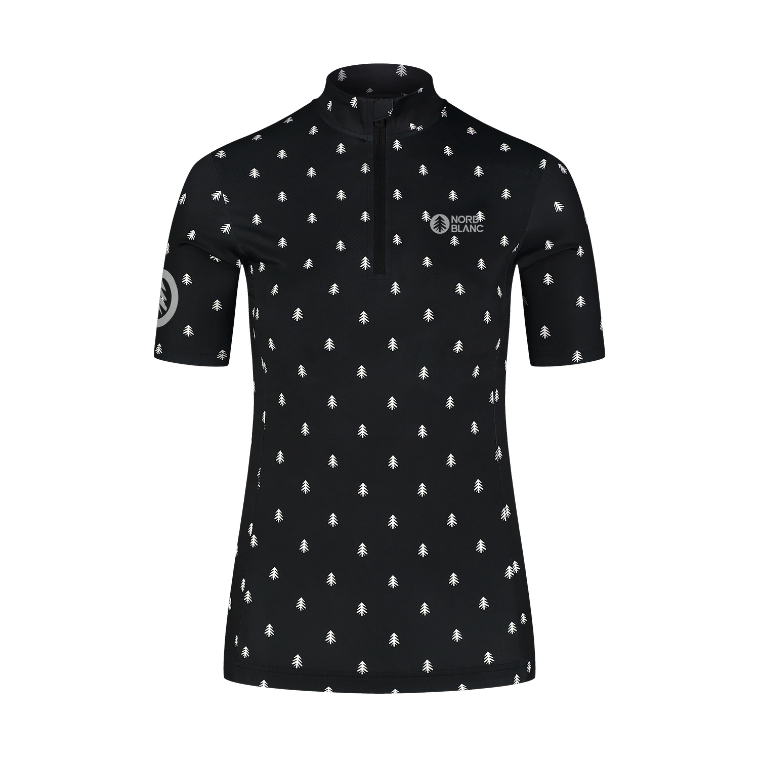 Bike jersey women's - TREES black