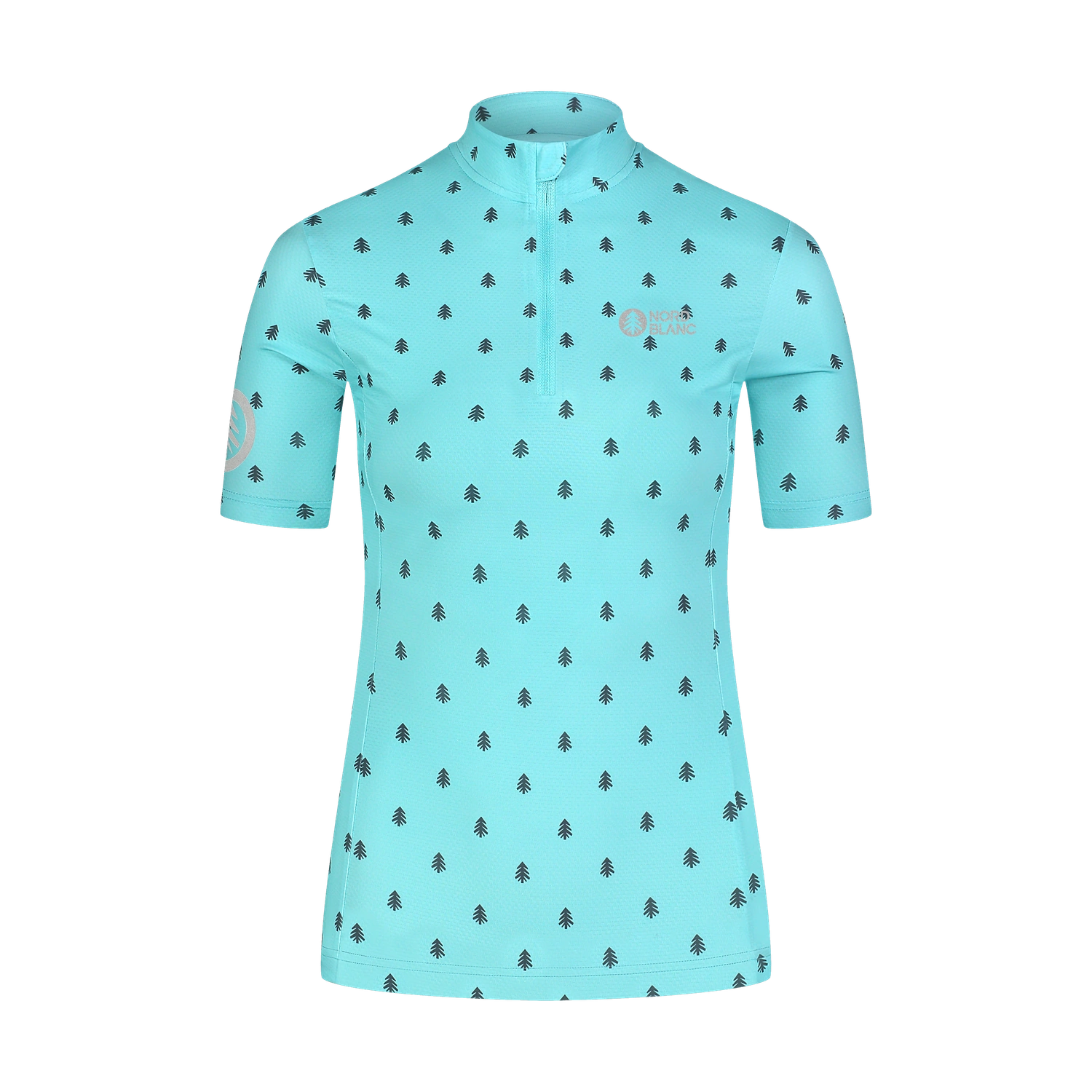 Radtrikot Damen - TREES blau