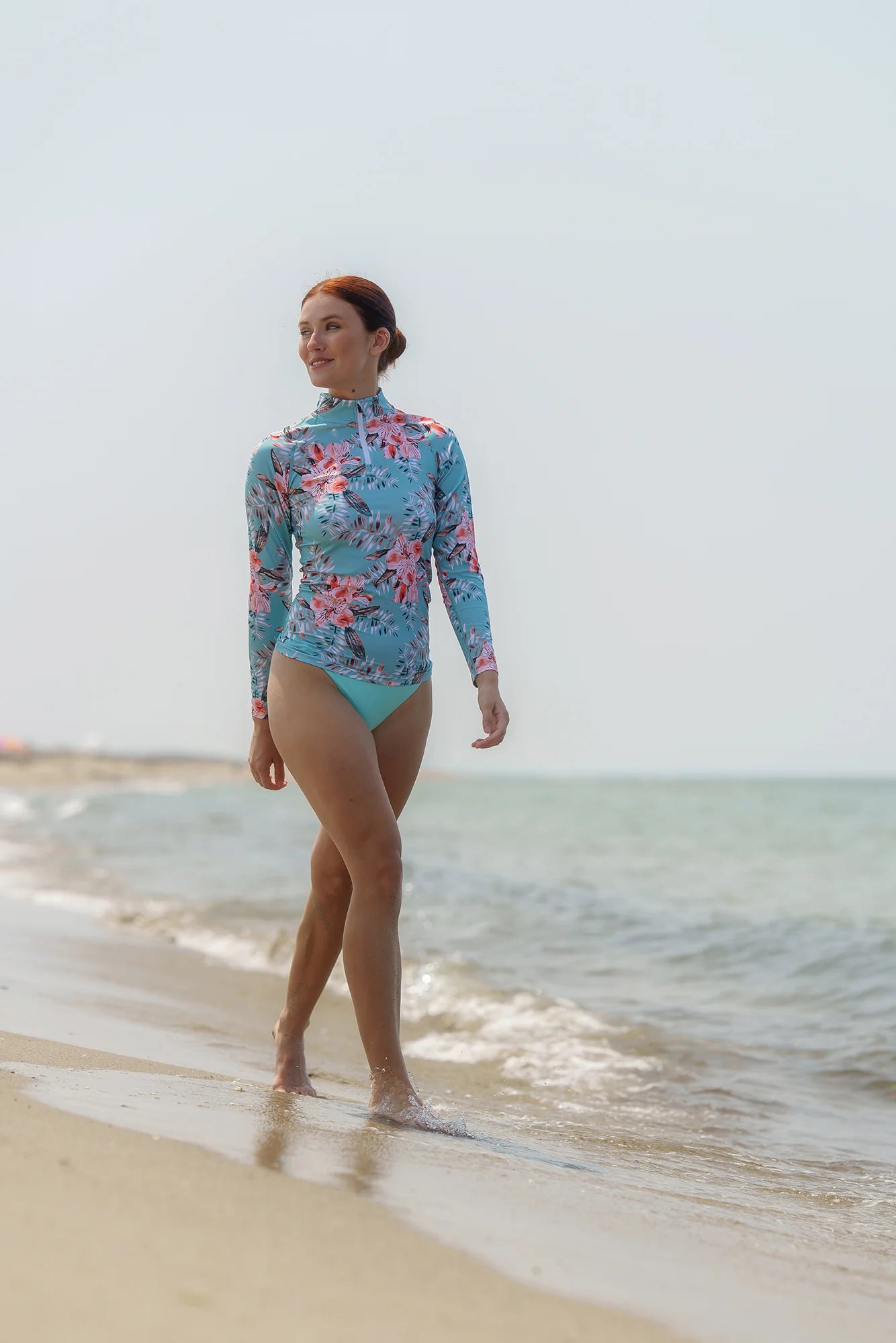 Majica z UV zaščito ženska - STARFISH zelena-5