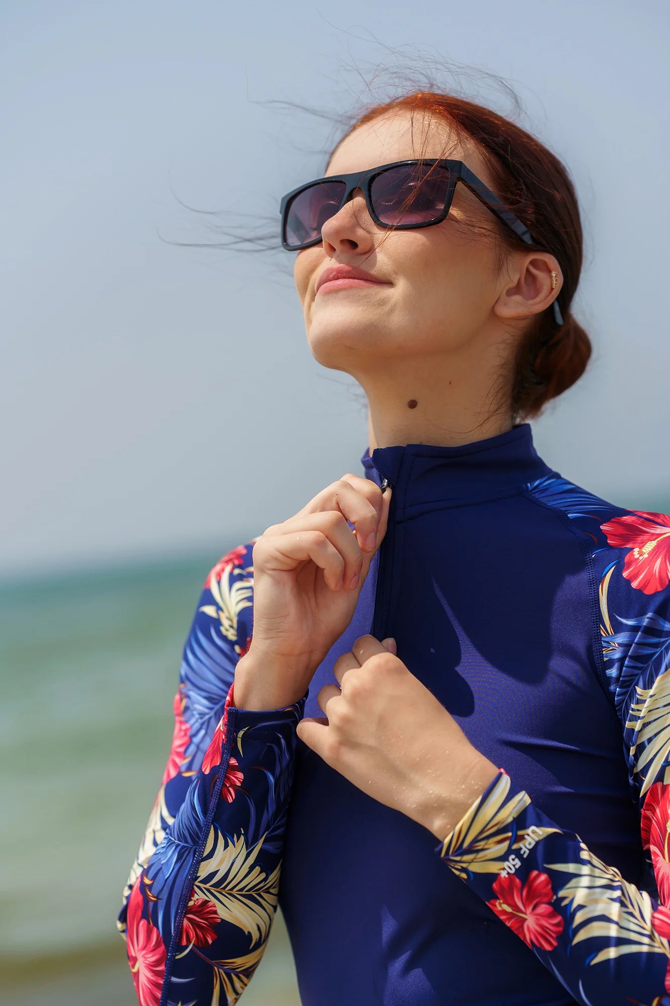 UV protection T-shirt women's - STARFISH blue-7