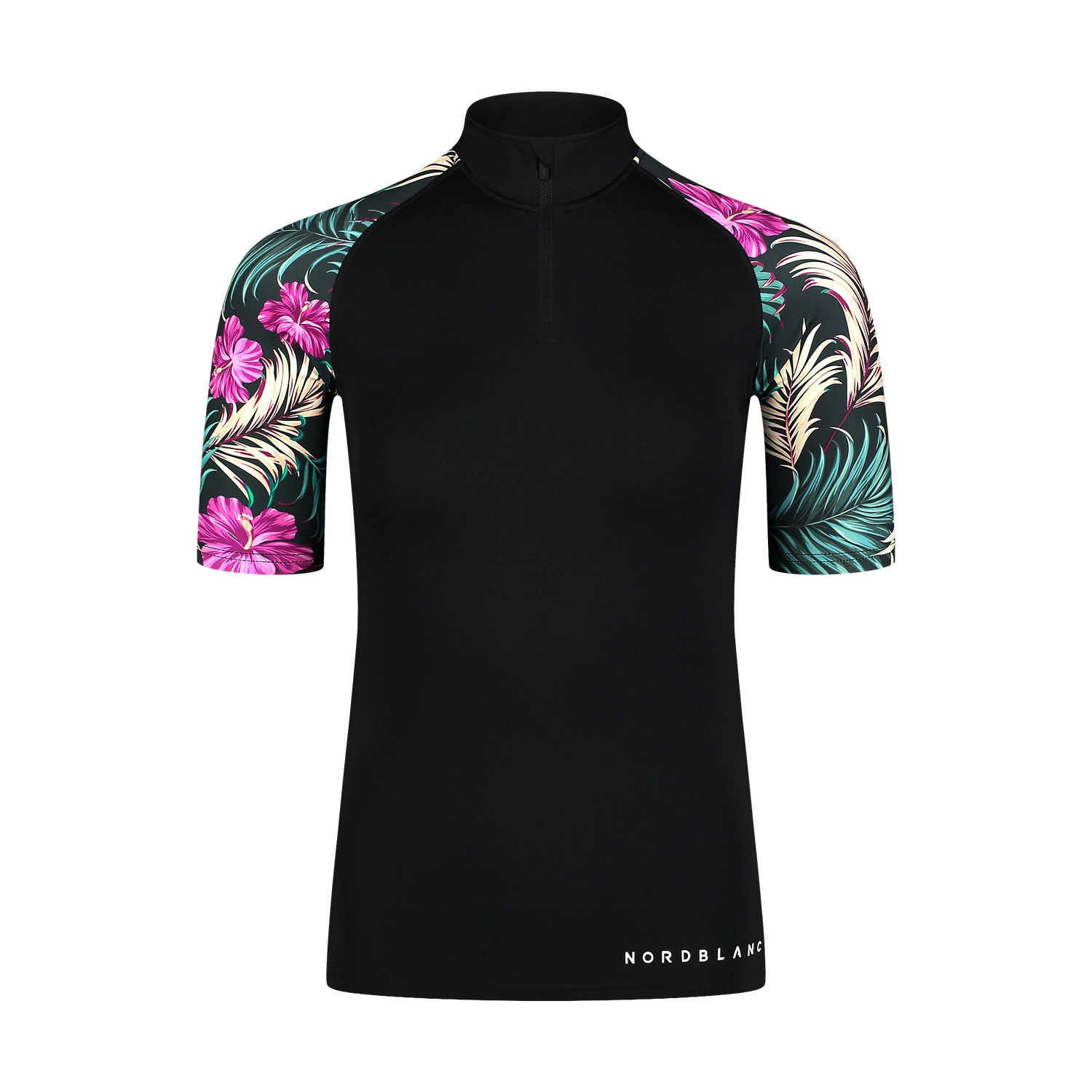 UV-Schutz-T-Shirt Damen - PEBBLE schwarz