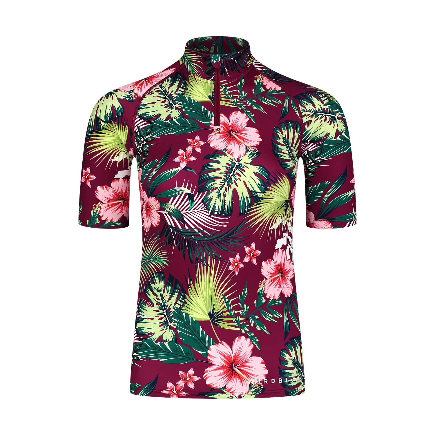 UV-Schutz-T-Shirt Damen - PEBBLE weinrot