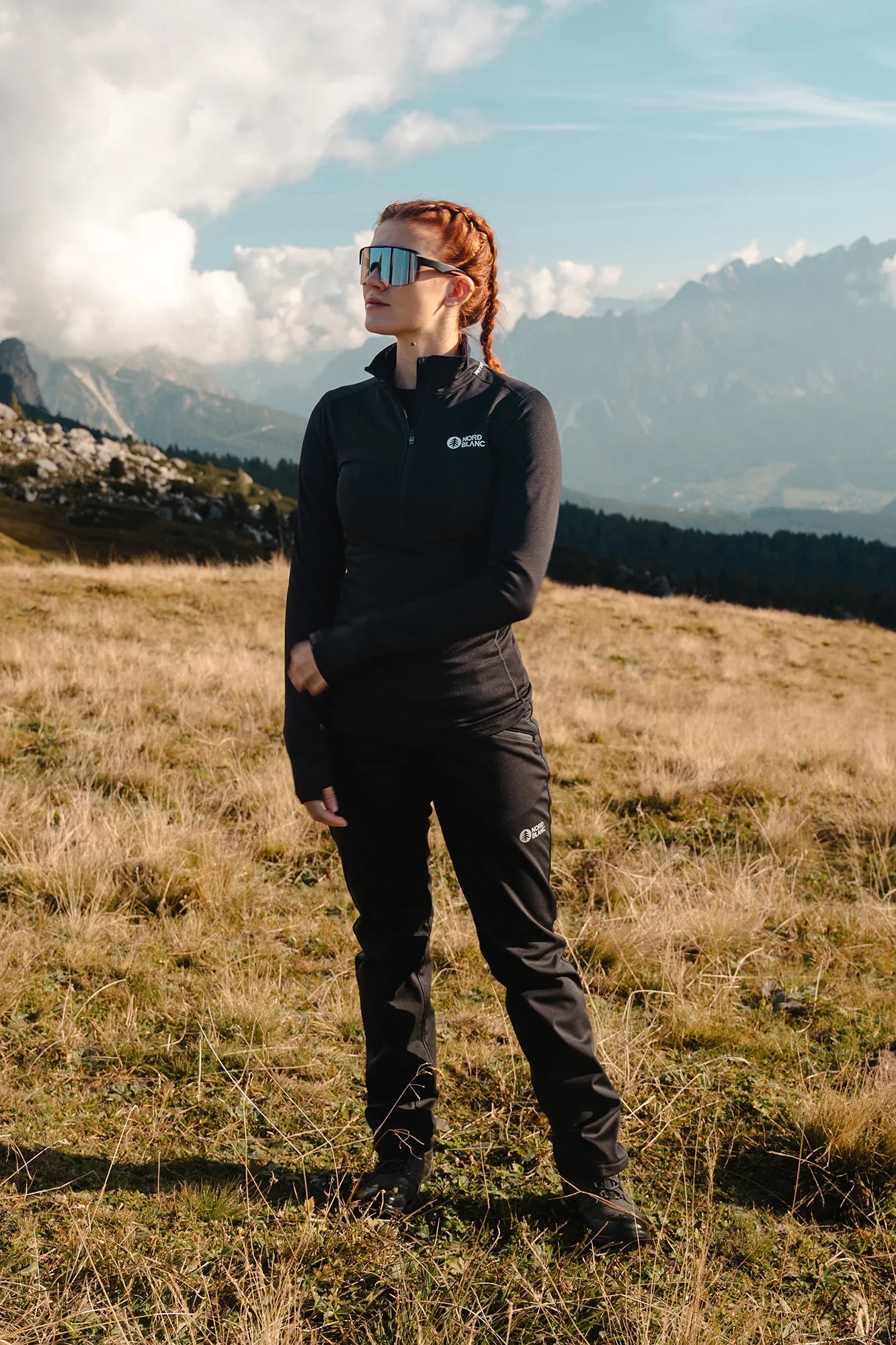 Zateplené nepromokavé softshell kalhoty dámské - BRAVEPATH černé-3