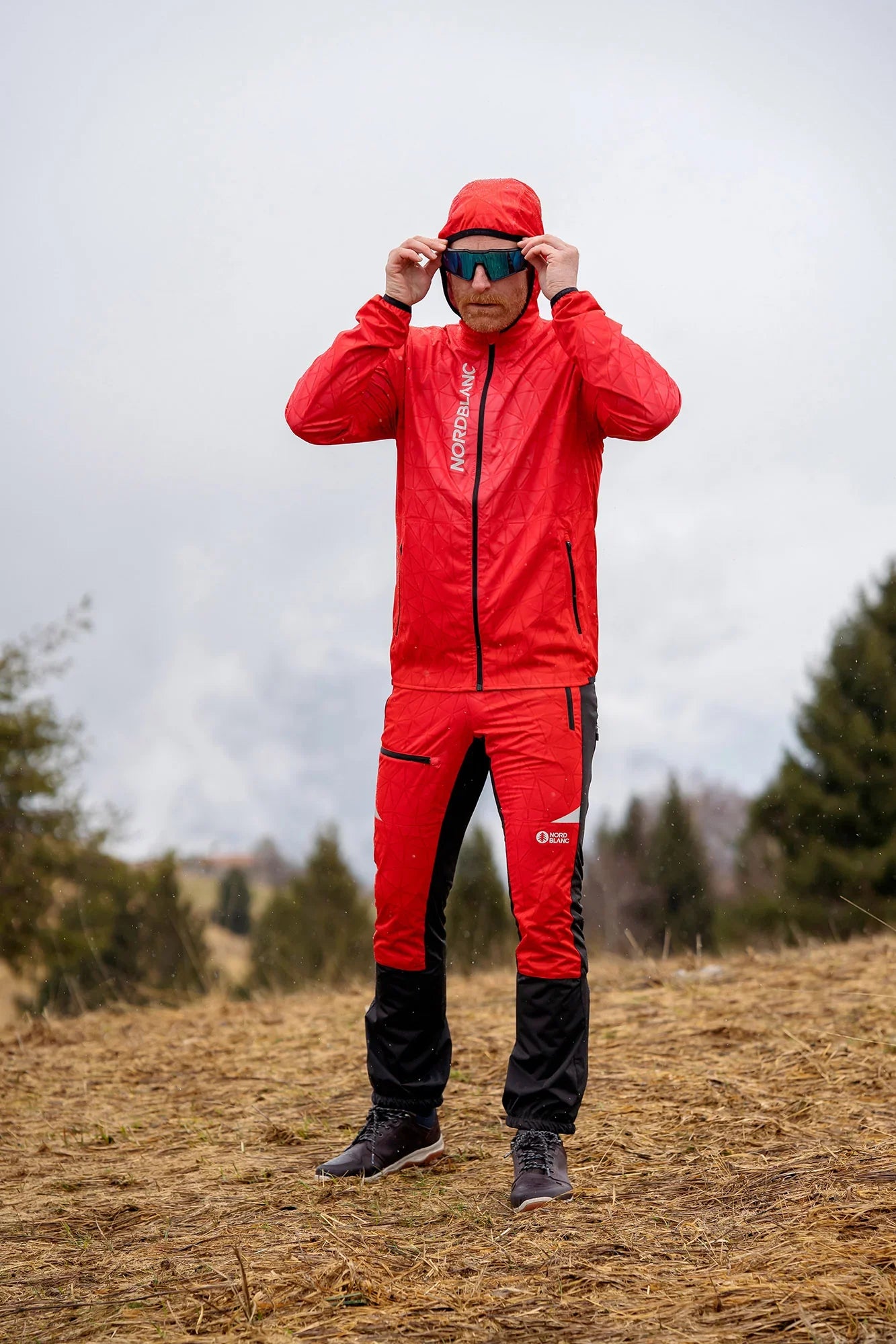 Wasserdichte Leichte- Softshelljacke Herren - SHAPES rot-2
