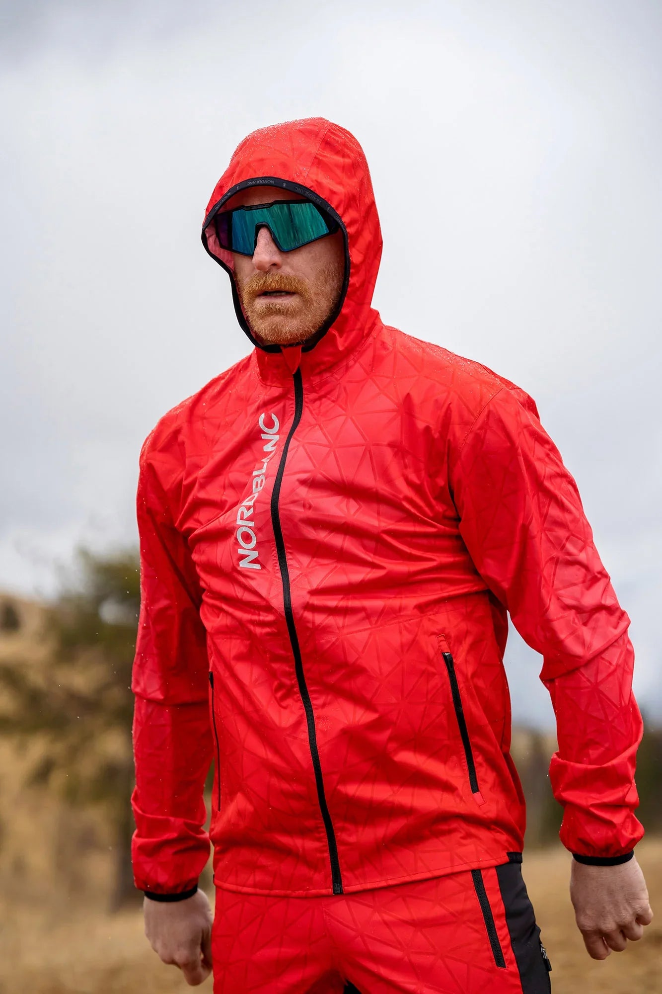 Wasserdichte Leichte- Softshelljacke Herren - SHAPES rot-3