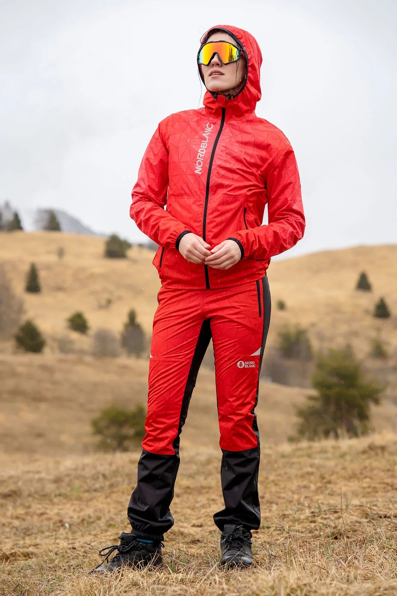 Waterproof light softshell jacket women's - PURESNOW red-3