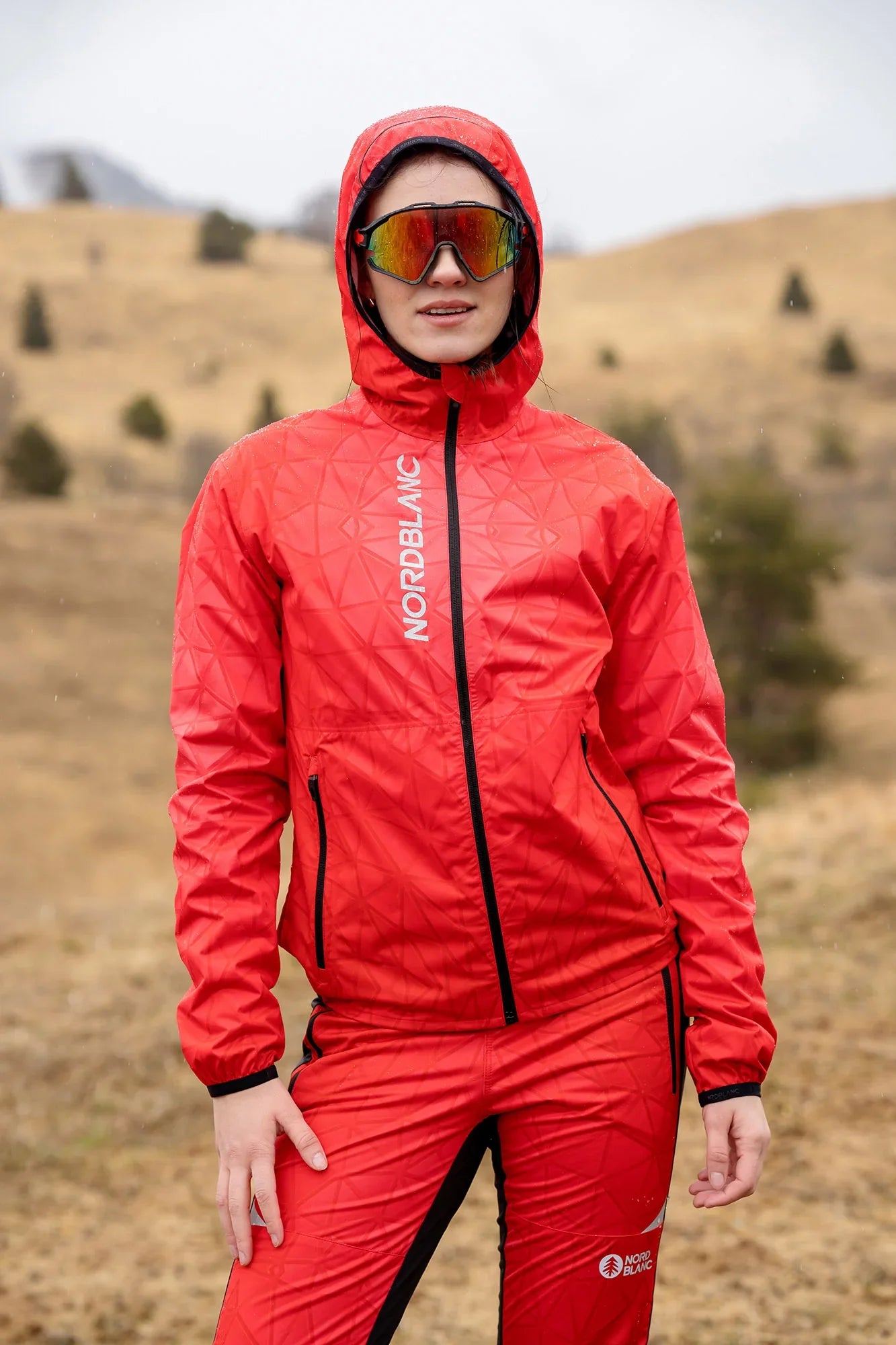 Waterproof light softshell jacket women's - PURESNOW red-4