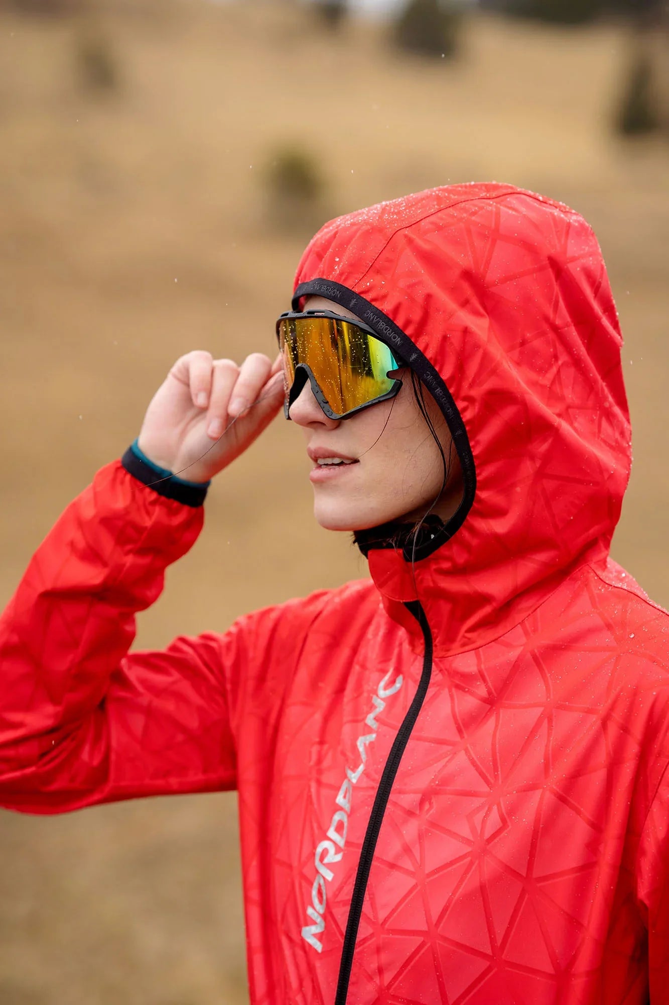 Waterproof light softshell jacket women's - PURESNOW red-6