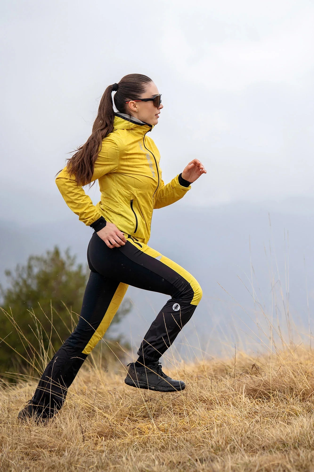 Light waterproof softshell pants women's - FINDING yellow-2