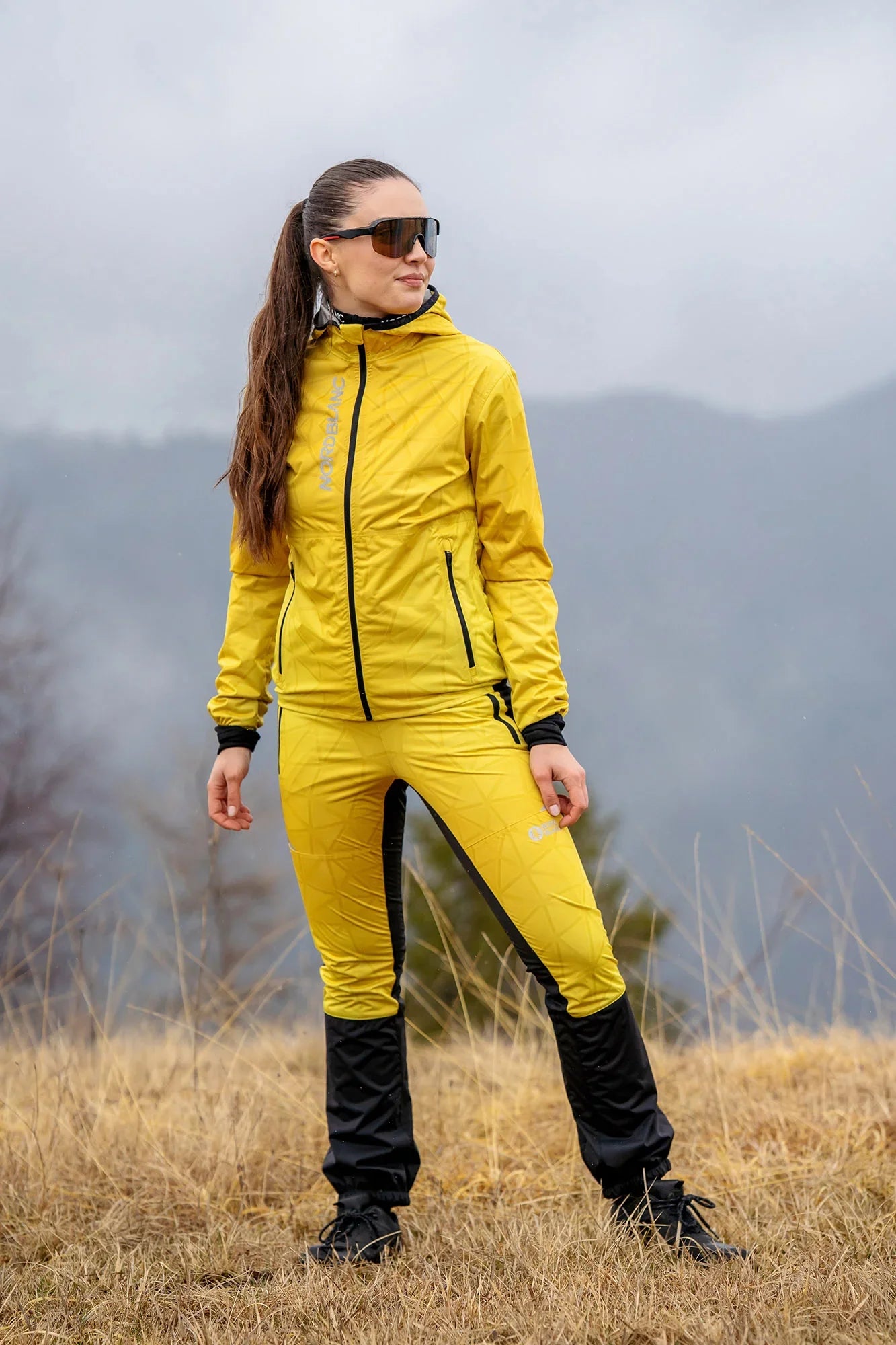 Light waterproof softshell pants women's - FINDING yellow-4