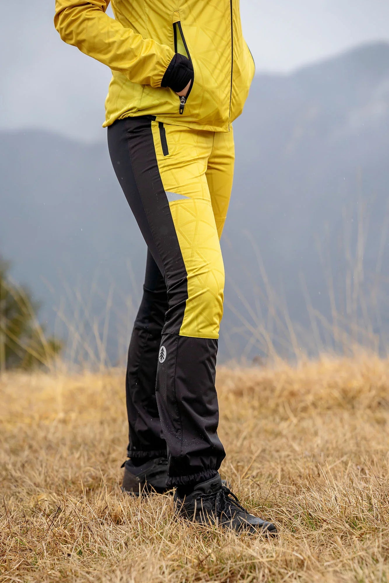 Light waterproof softshell pants women's - FINDING yellow-5