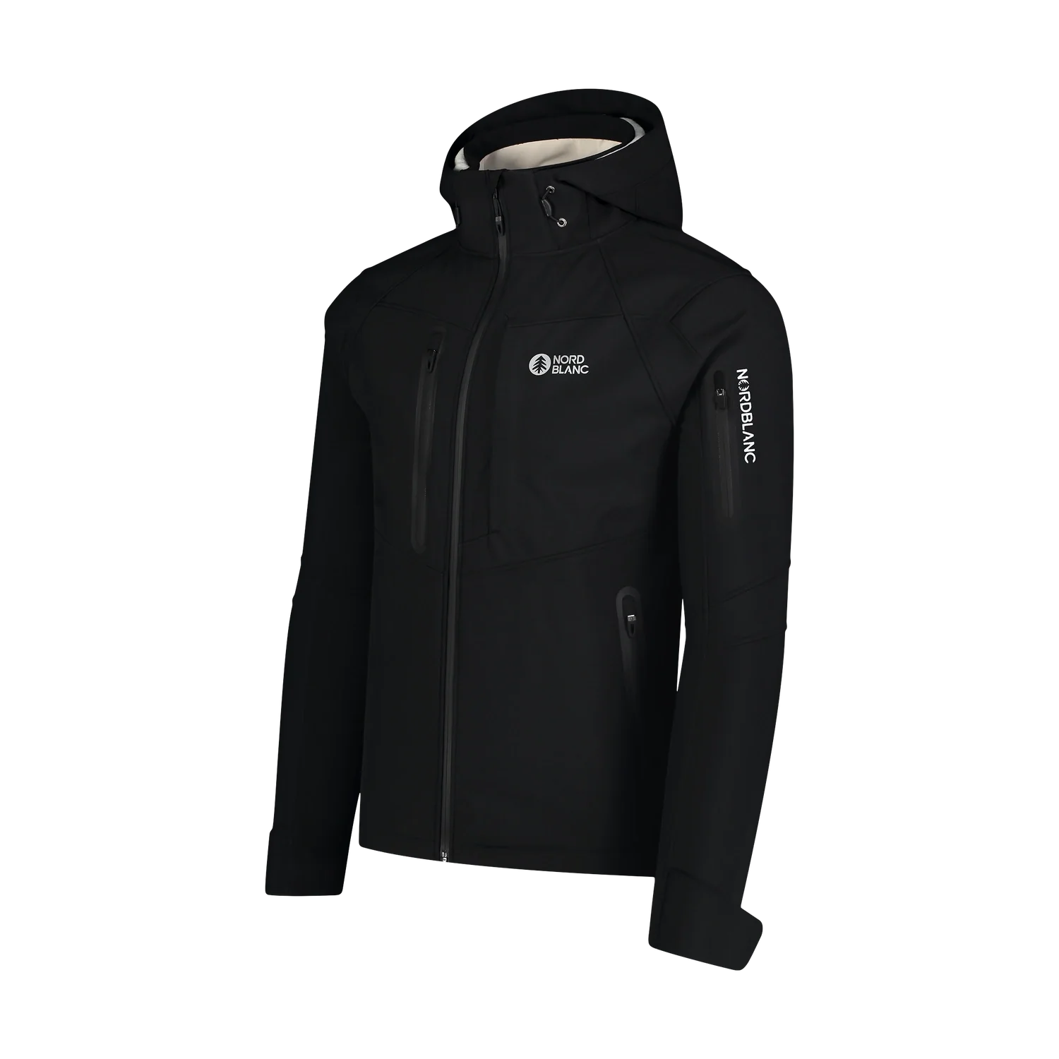 Softshell jacket with fleece men's - BRUME black-2