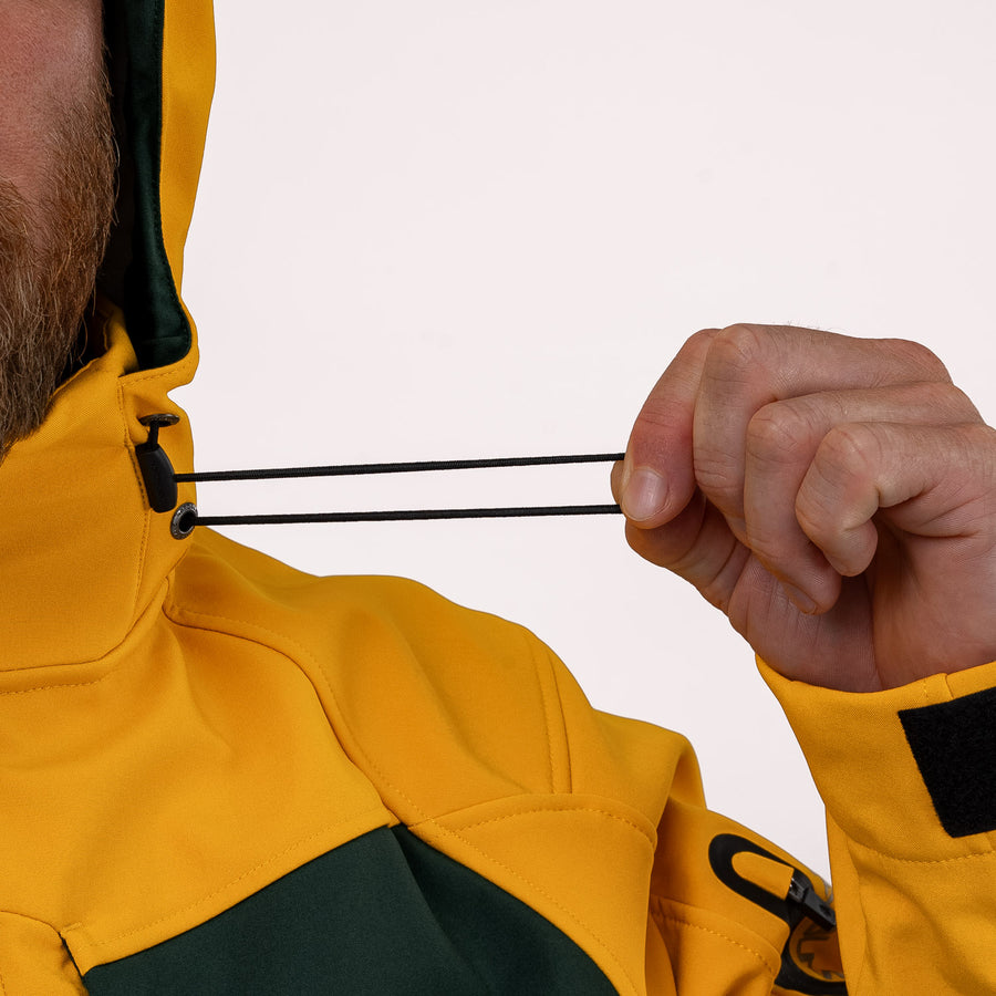 Adjustable hood drawcord