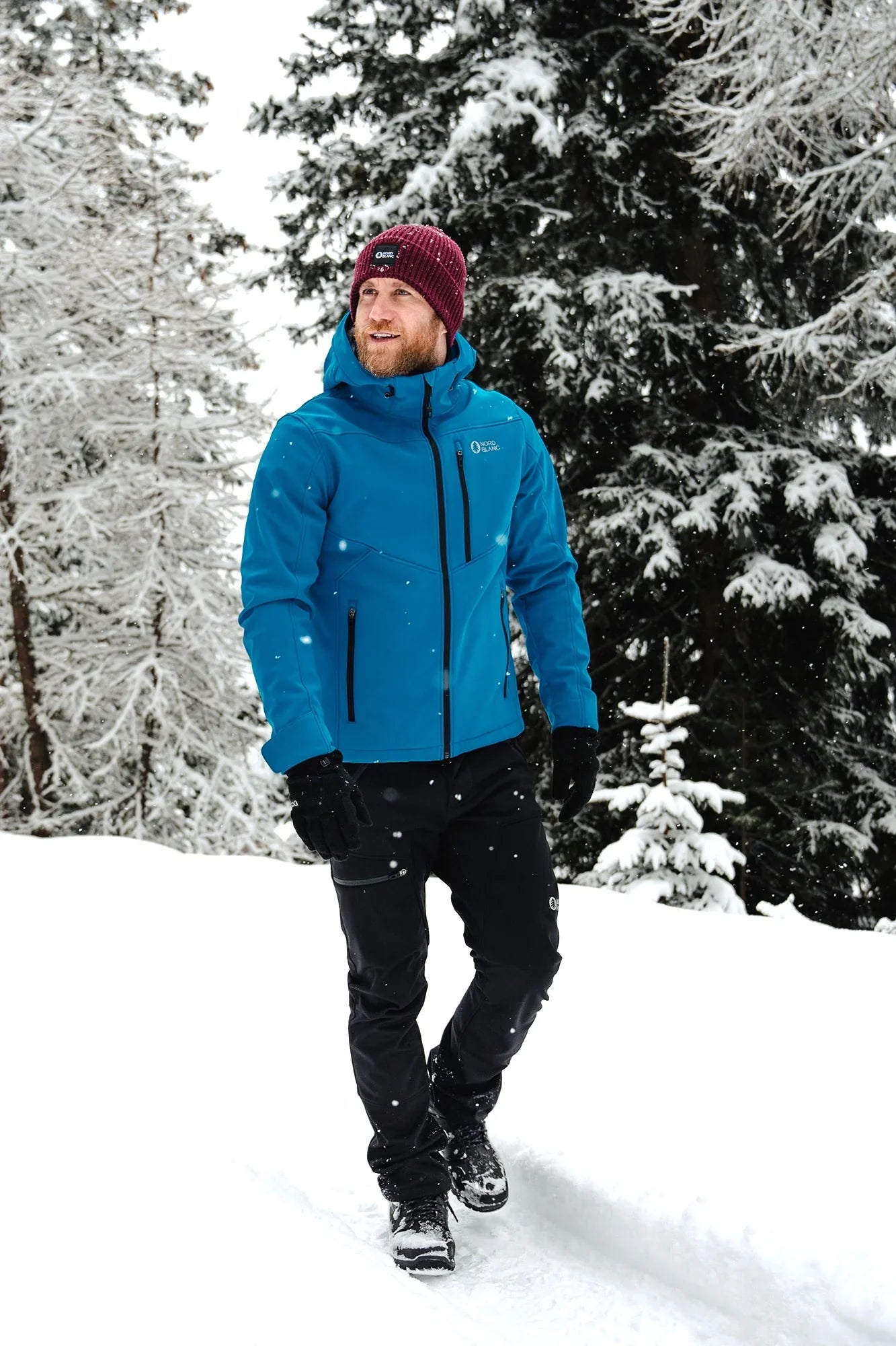 Fleece Gefüttert Softshelljacke Herren - YEWTREE blau-3