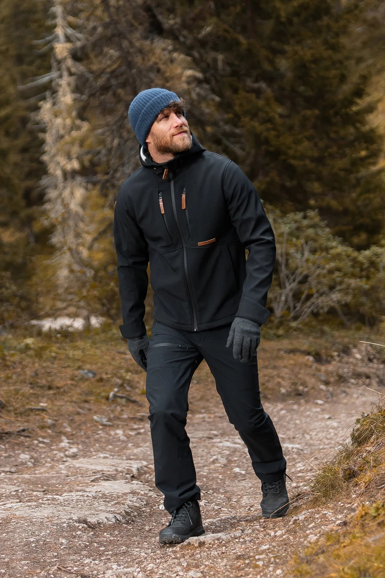 Softshell jacket with fleece men's - GLADNESS black-3
