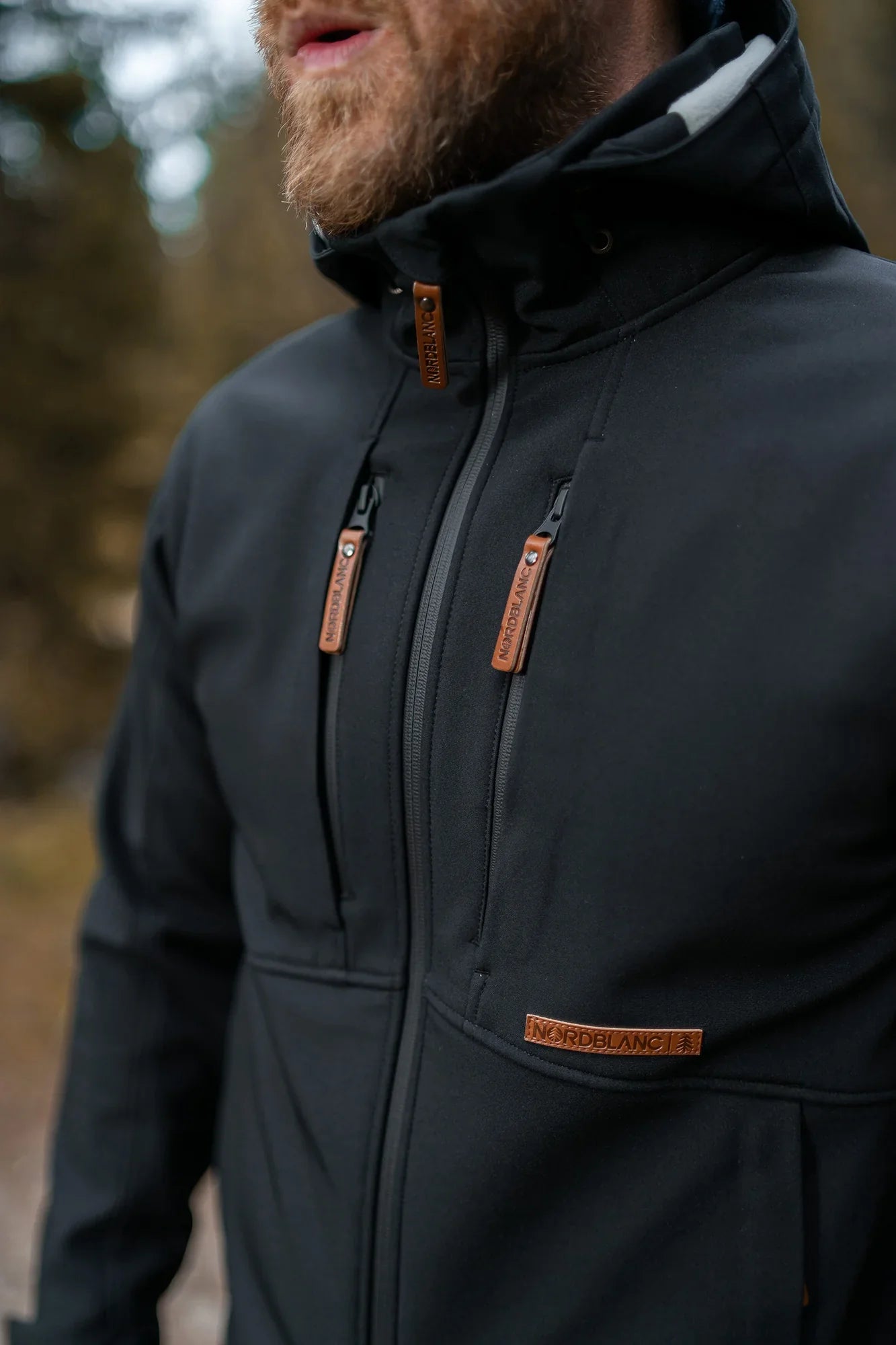 Softshell jacket with fleece men's - GLADNESS black-4