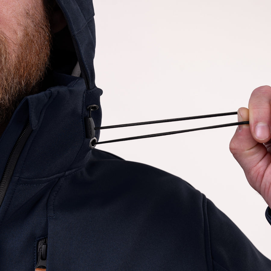 Adjustable hood drawcord