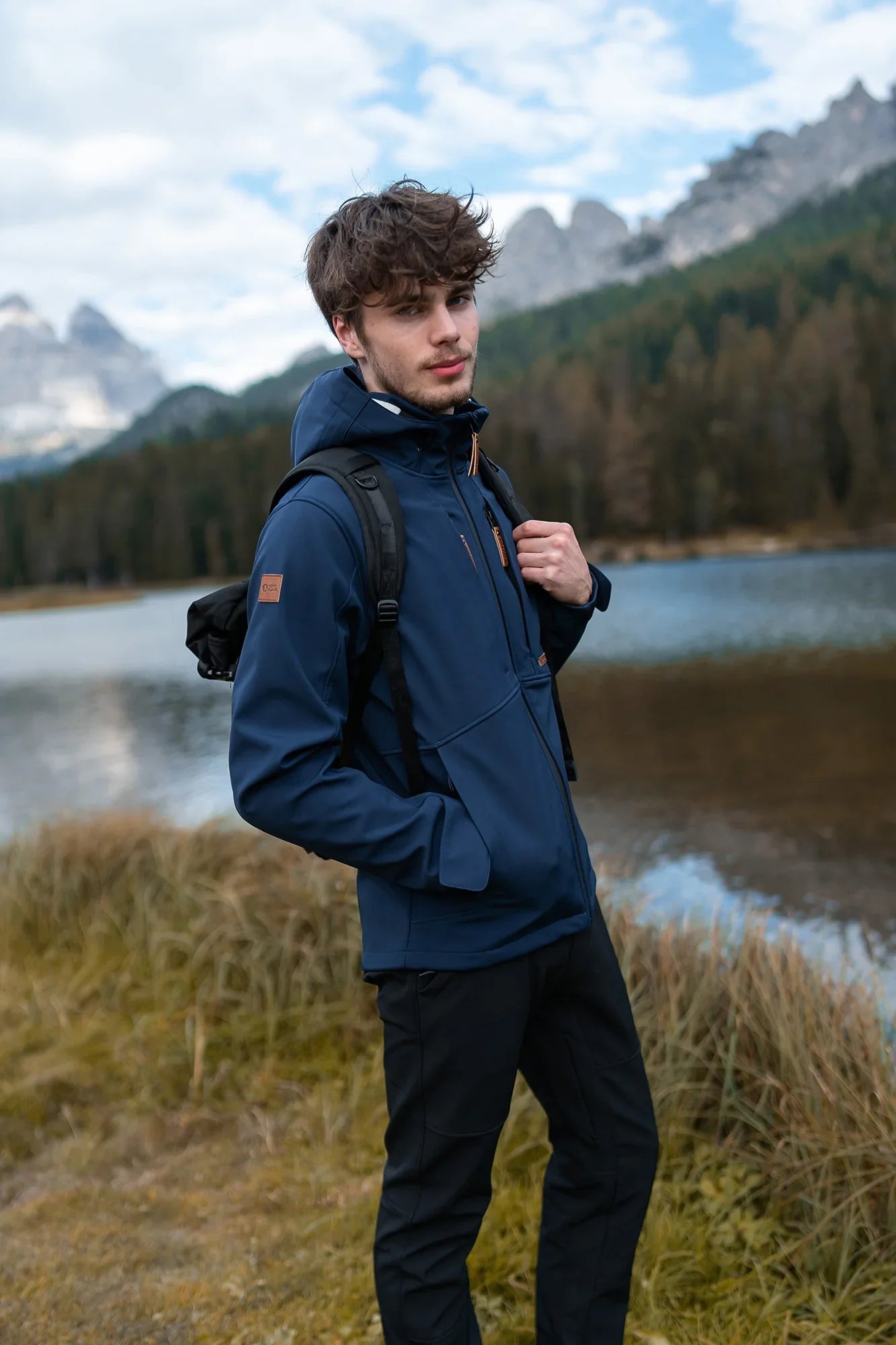 Softshell jacket with fleece men's - GLADNESS blue-3