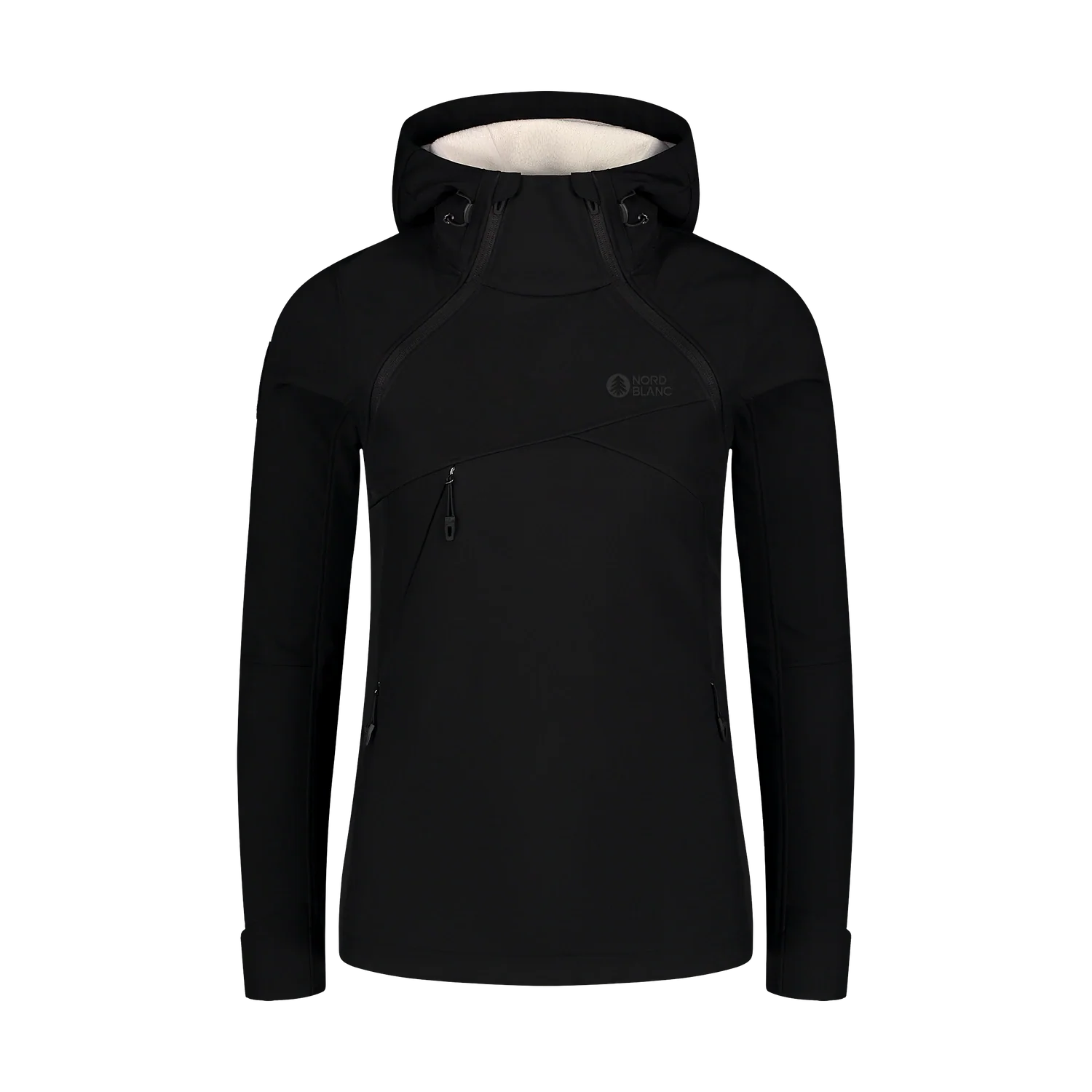 Softshell-Anorak mit Fleece Damen - DEVOTION schwarz
