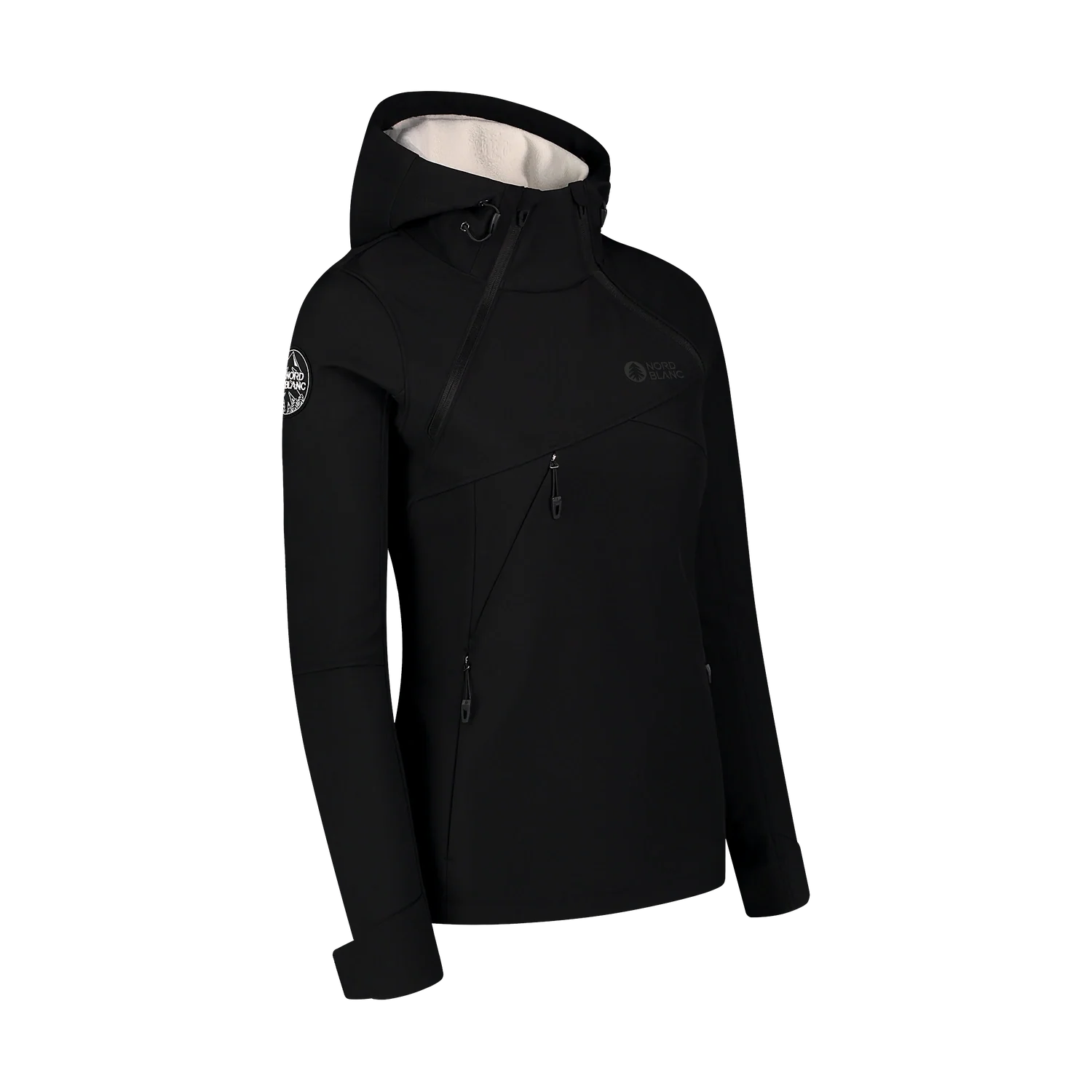 Softshell-Anorak mit Fleece Damen - DEVOTION schwarz-2