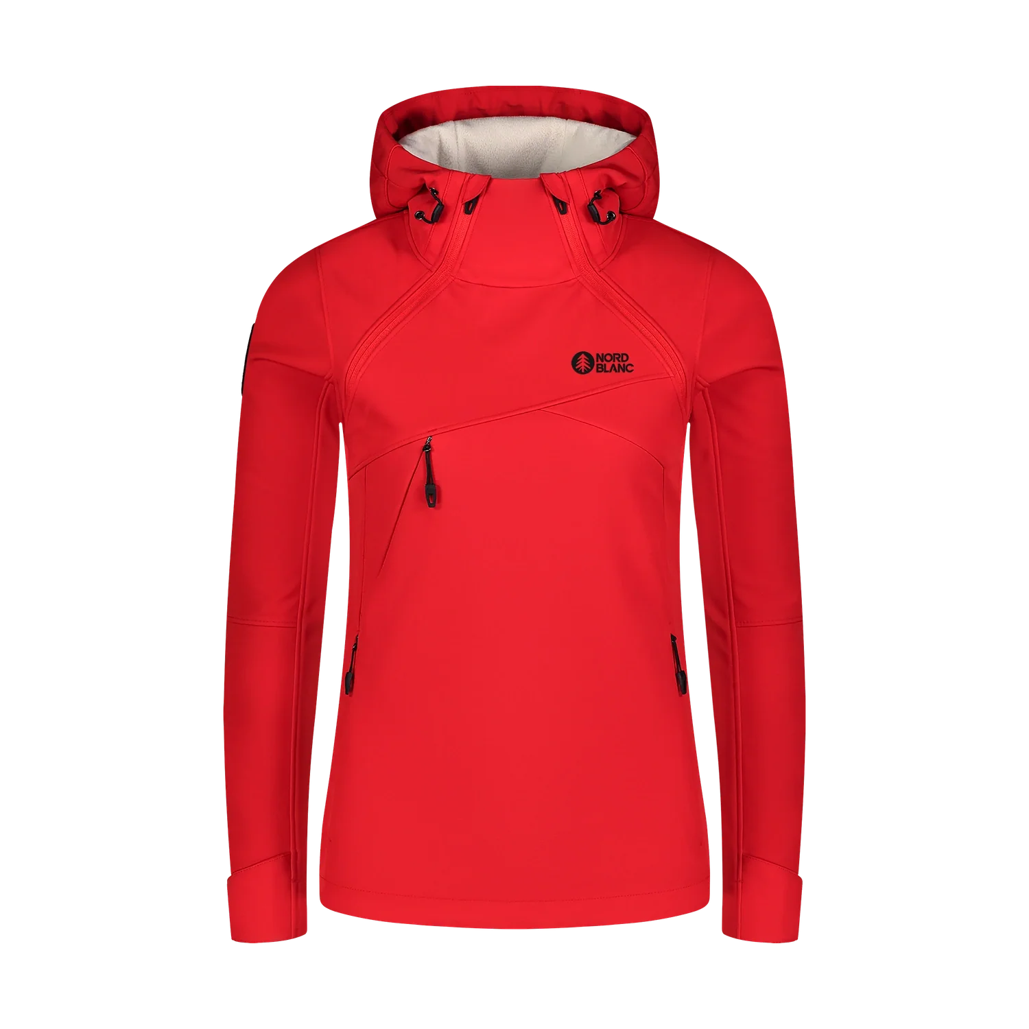 Softshell-Anorak mit Fleece Damen - DEVOTION rot-1