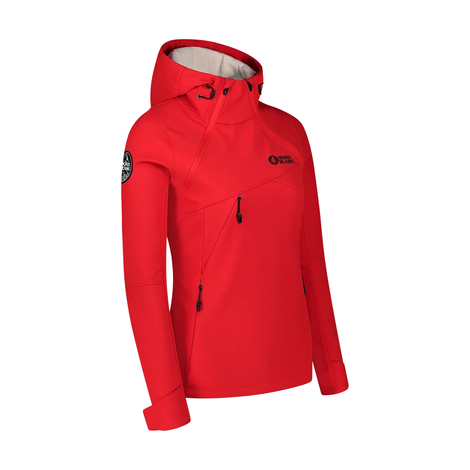 Softshell-Anorak mit Fleece Damen - DEVOTION rot-2