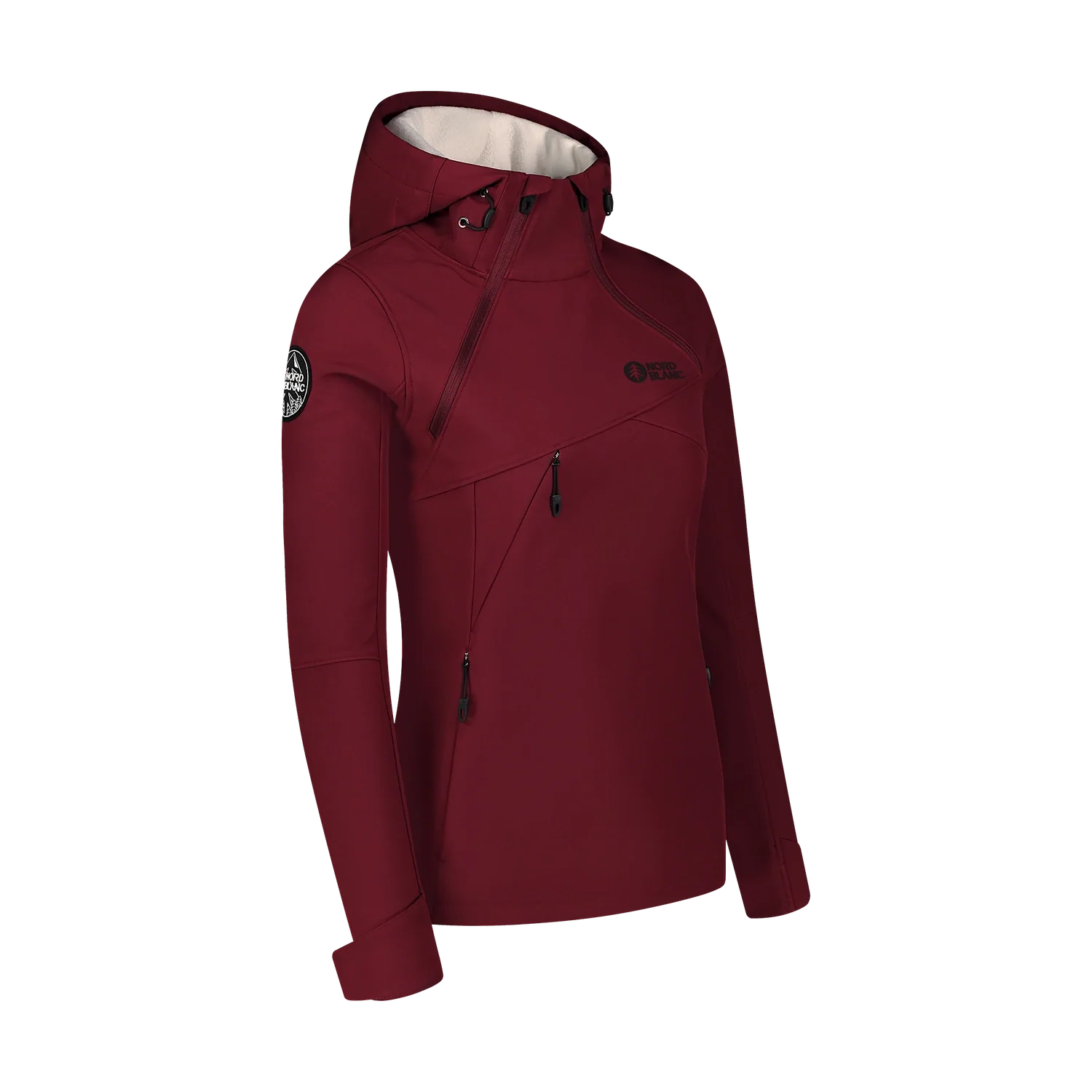 Softshell-Anorak mit Fleece Damen - DEVOTION weinrot-2