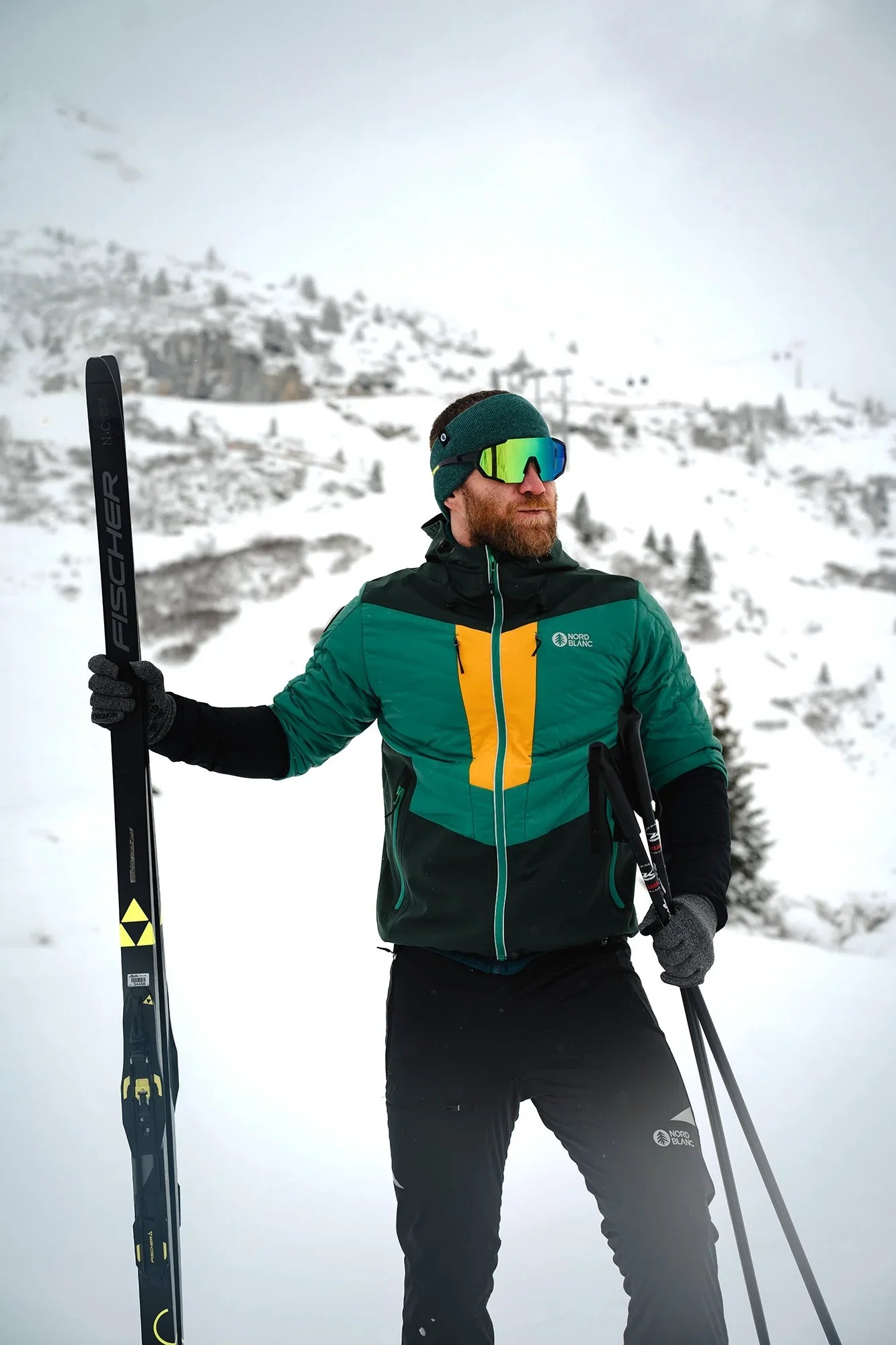 Sports jacket men's - SKIJORING green-4