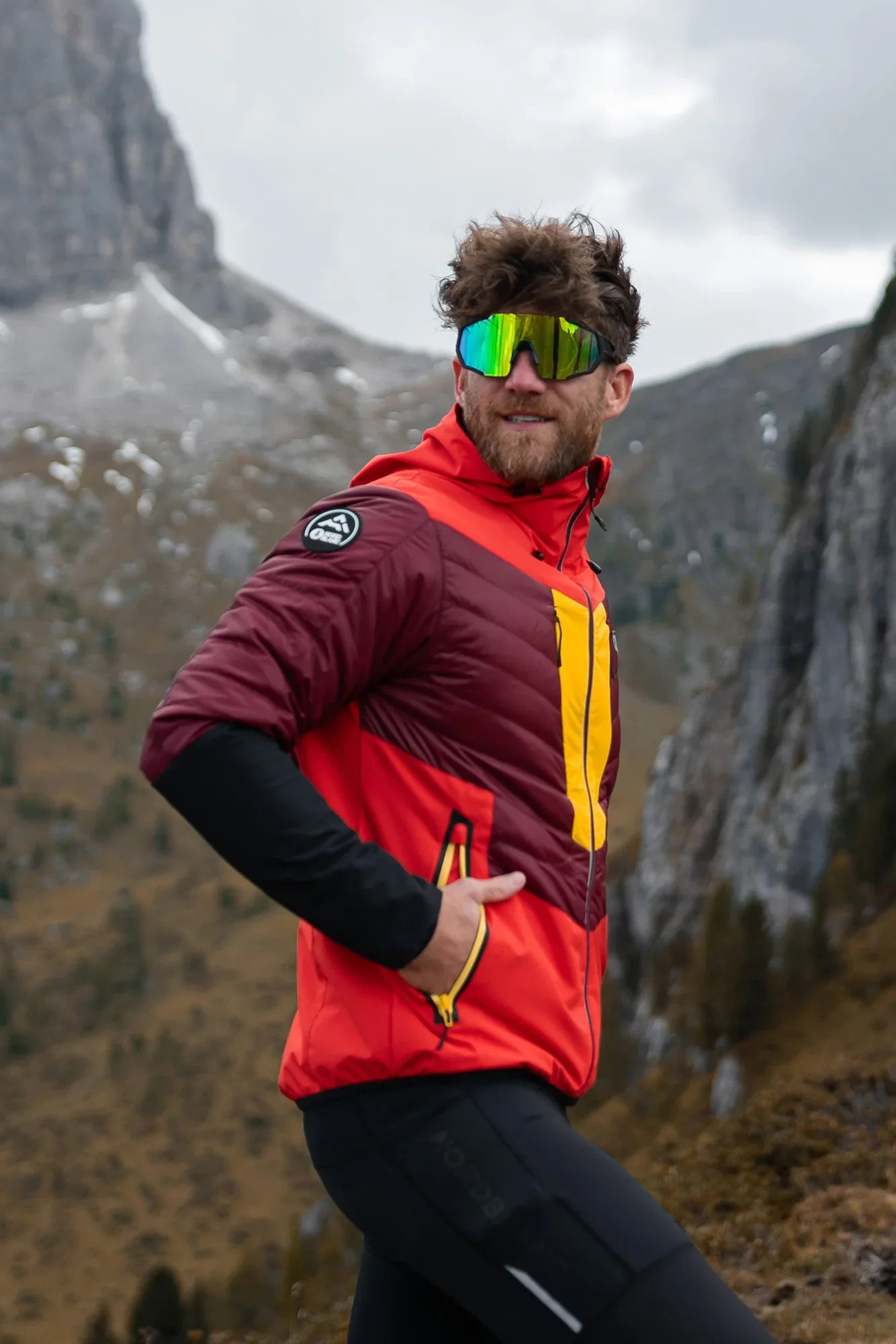Sportdzseki férfi - SKIJORING piros-3