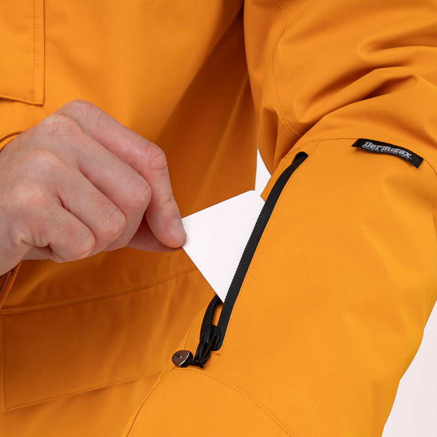 Ski pass pocket