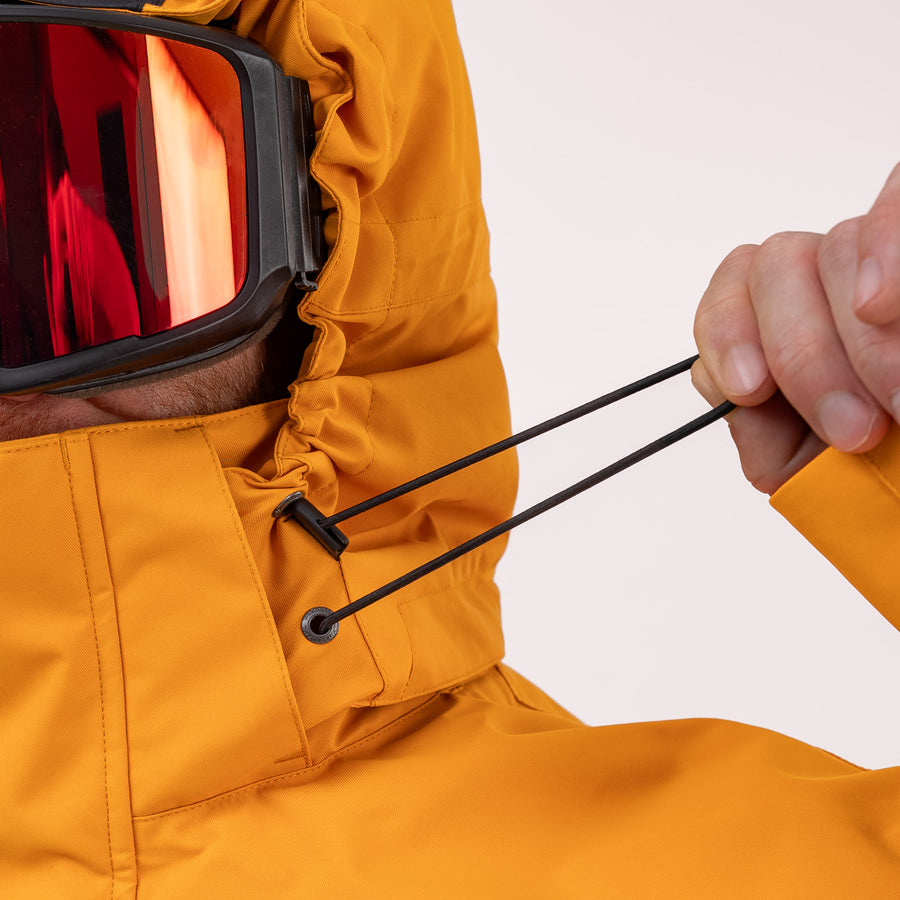 Adjustable hood drawcord