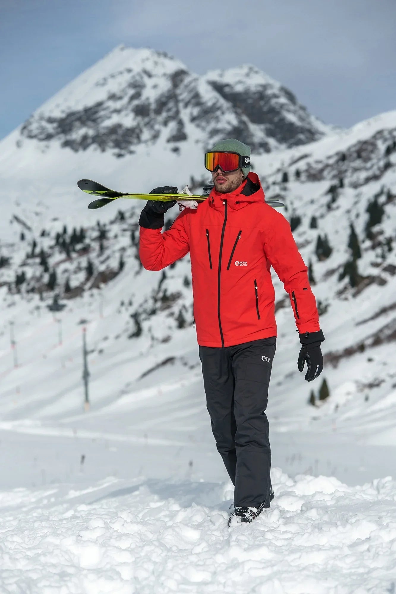 Ski jacket men's - YONDER red-4