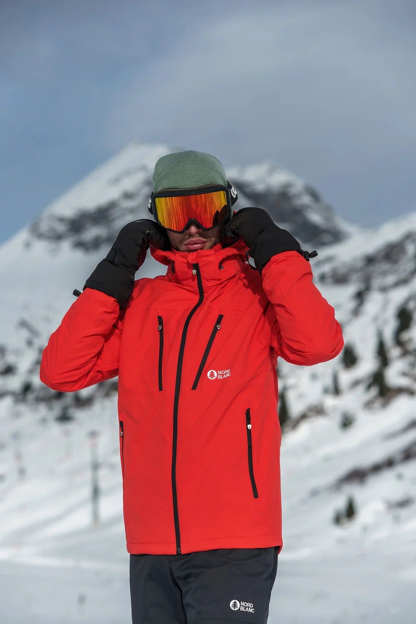 Ski jacket men's - YONDER red-7