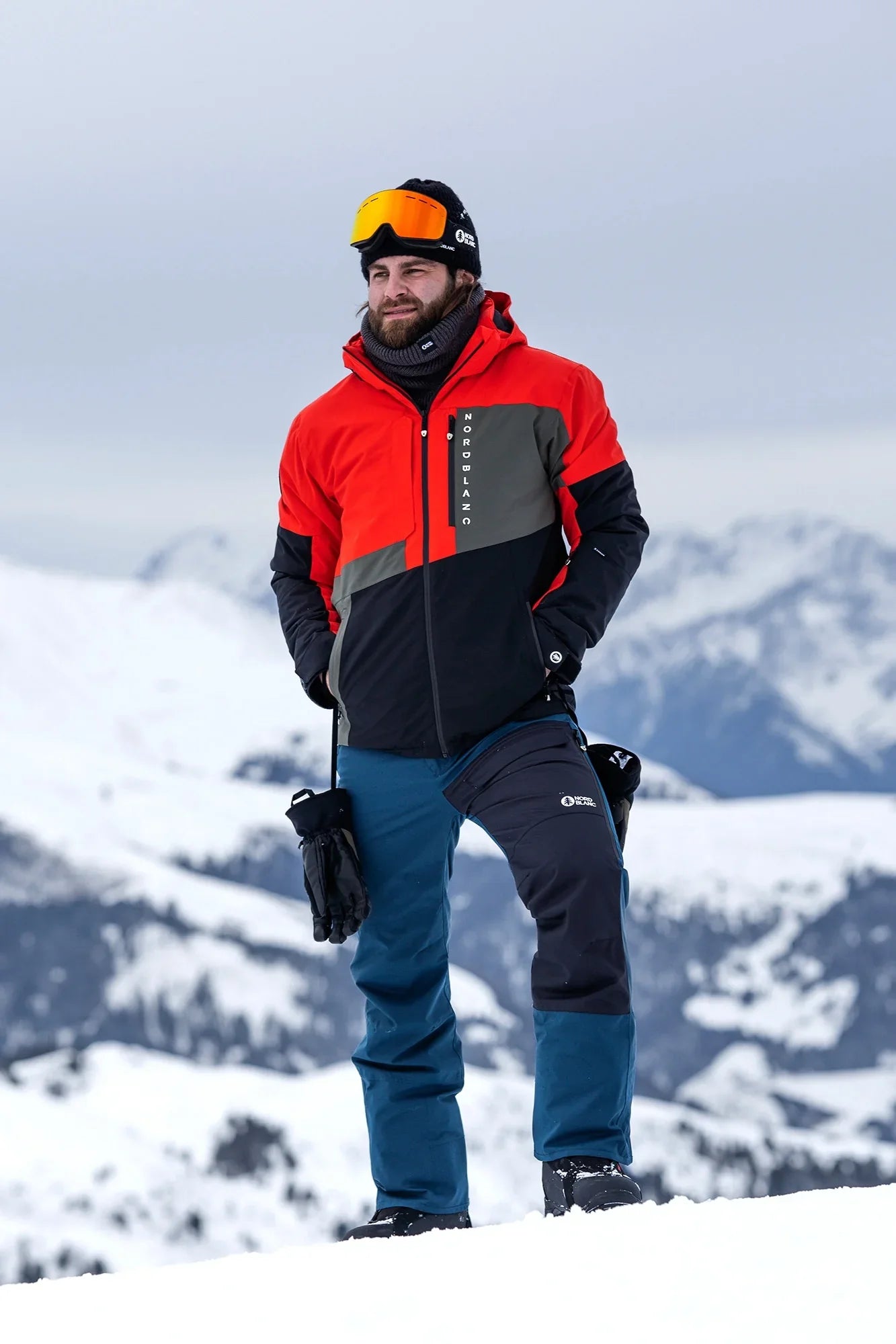 Skijacke Herren - SLED rot-3
