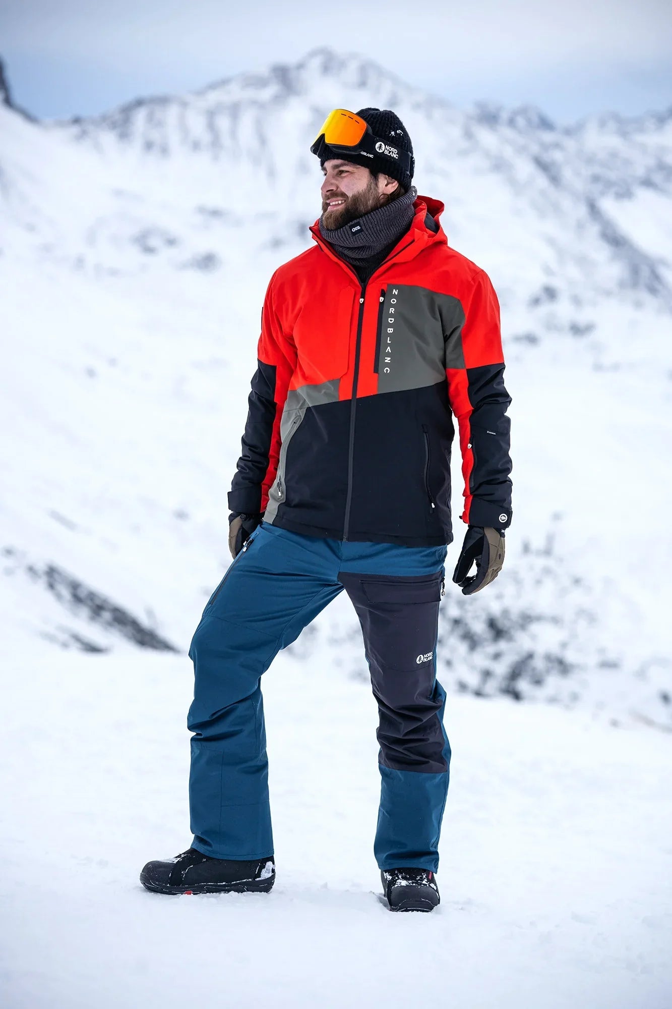 Skijacke Herren - SLED rot-4
