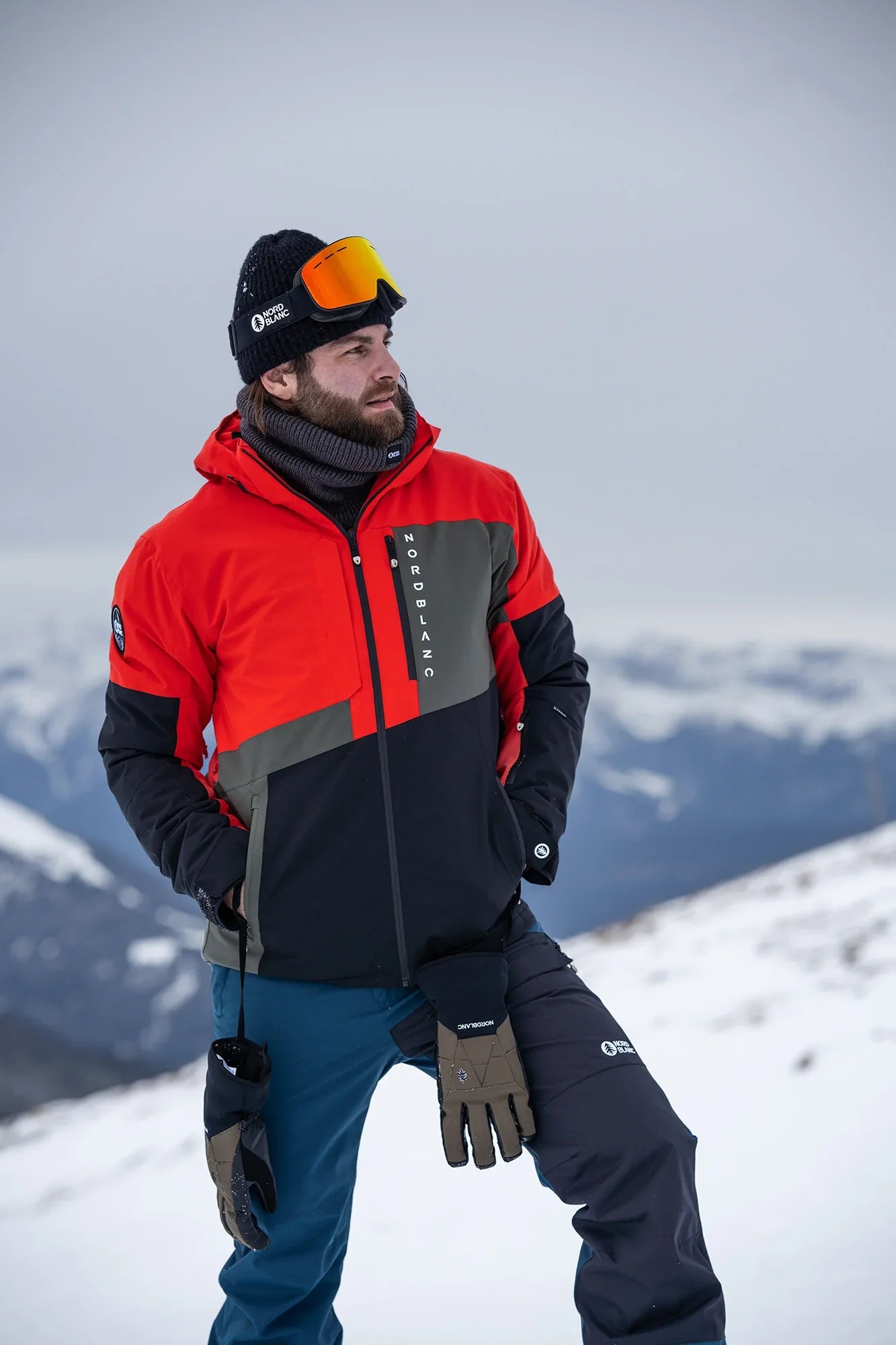 Skijacke Herren - SLED rot-5