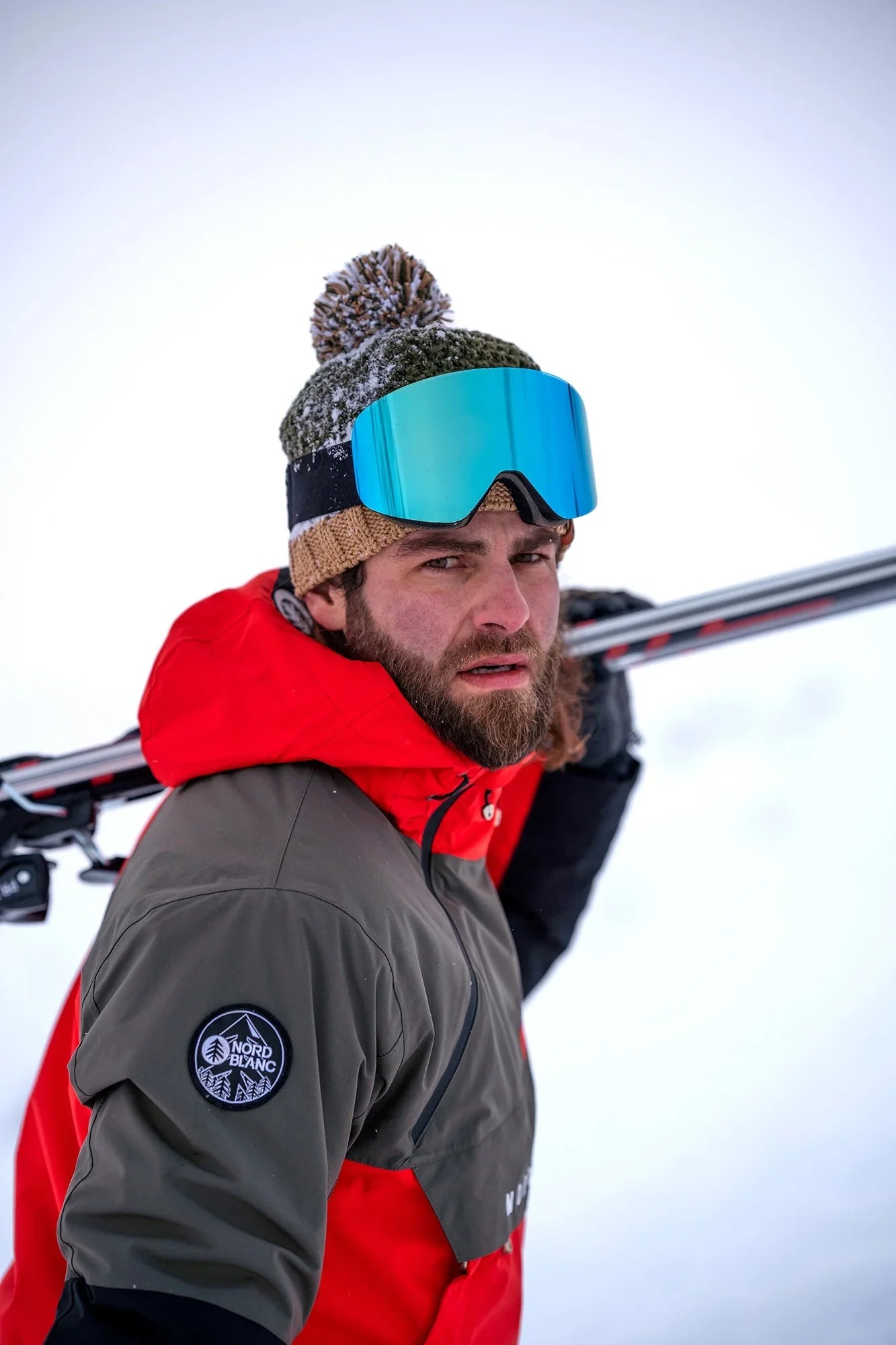 Skijacke Herren - SLED rot-6
