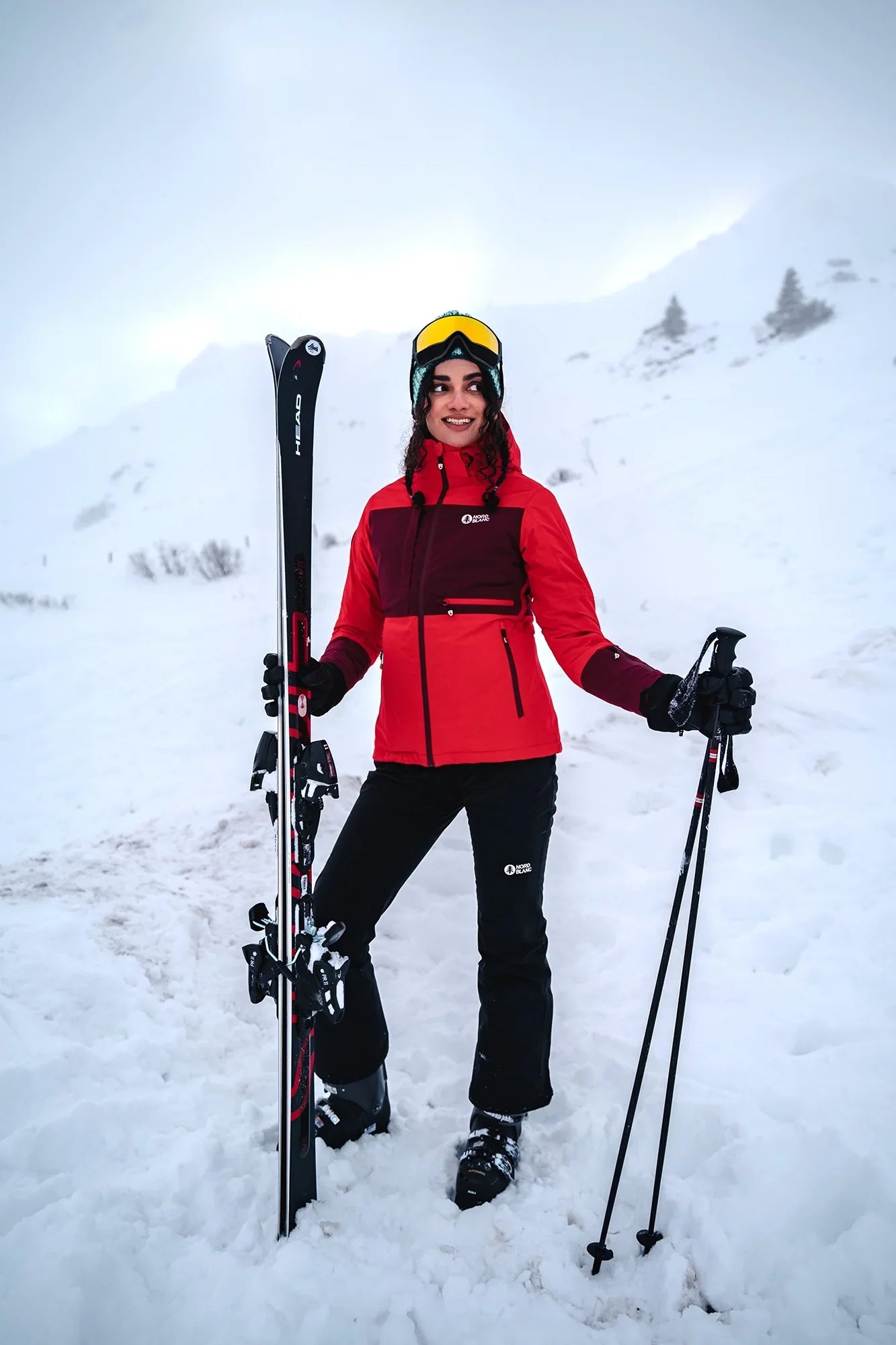 Skijacke Damen - ICEFALL rot-3