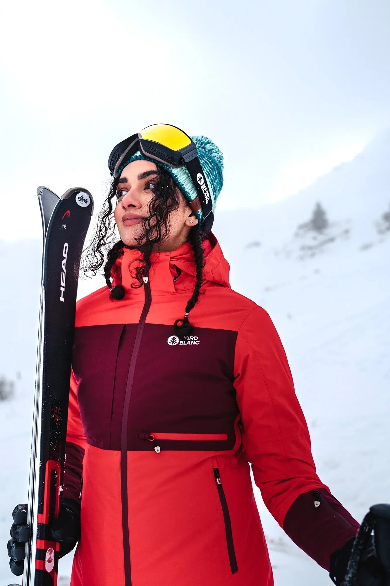 Skijacke Damen - ICEFALL rot-4