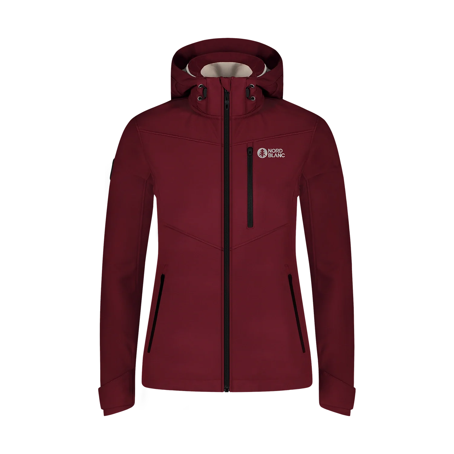 Softshell jacket with fleece women's - TARN wine red-1