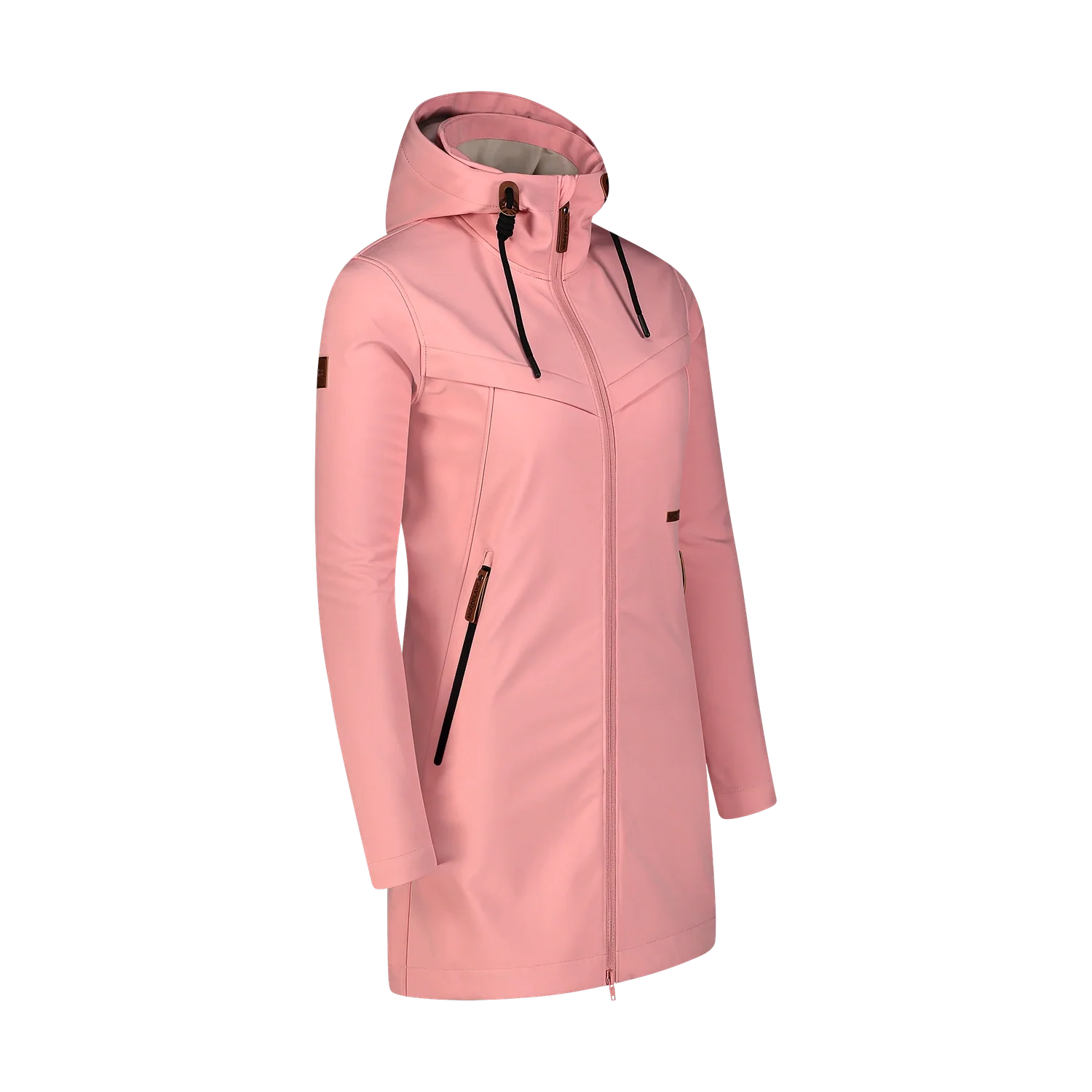 Softshell parka with fleece women's - DOMINOES pink-2