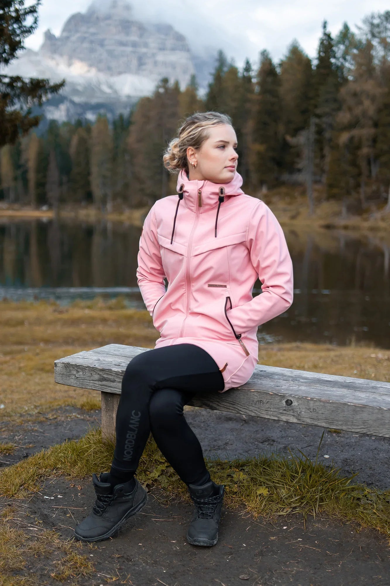 Softshell parka with fleece women's - DOMINOES pink-3