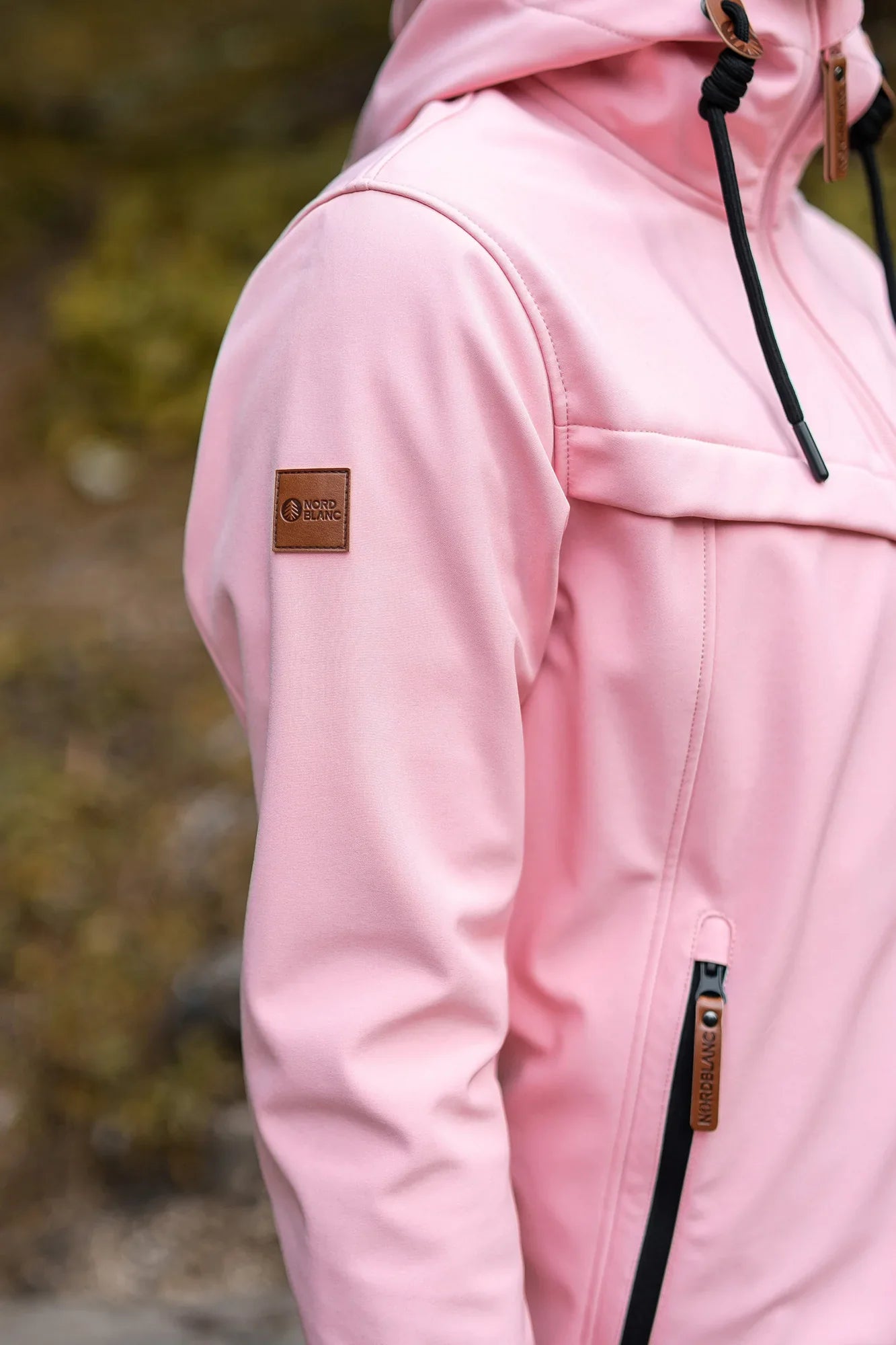 Softshell parka with fleece women's - DOMINOES pink-5