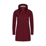 Softshell parka with fleece women's - DOMINOES wine red
