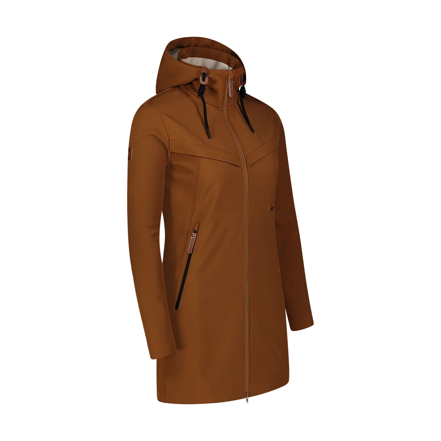 Softshell parka with fleece women's - DOMINOES brown-2