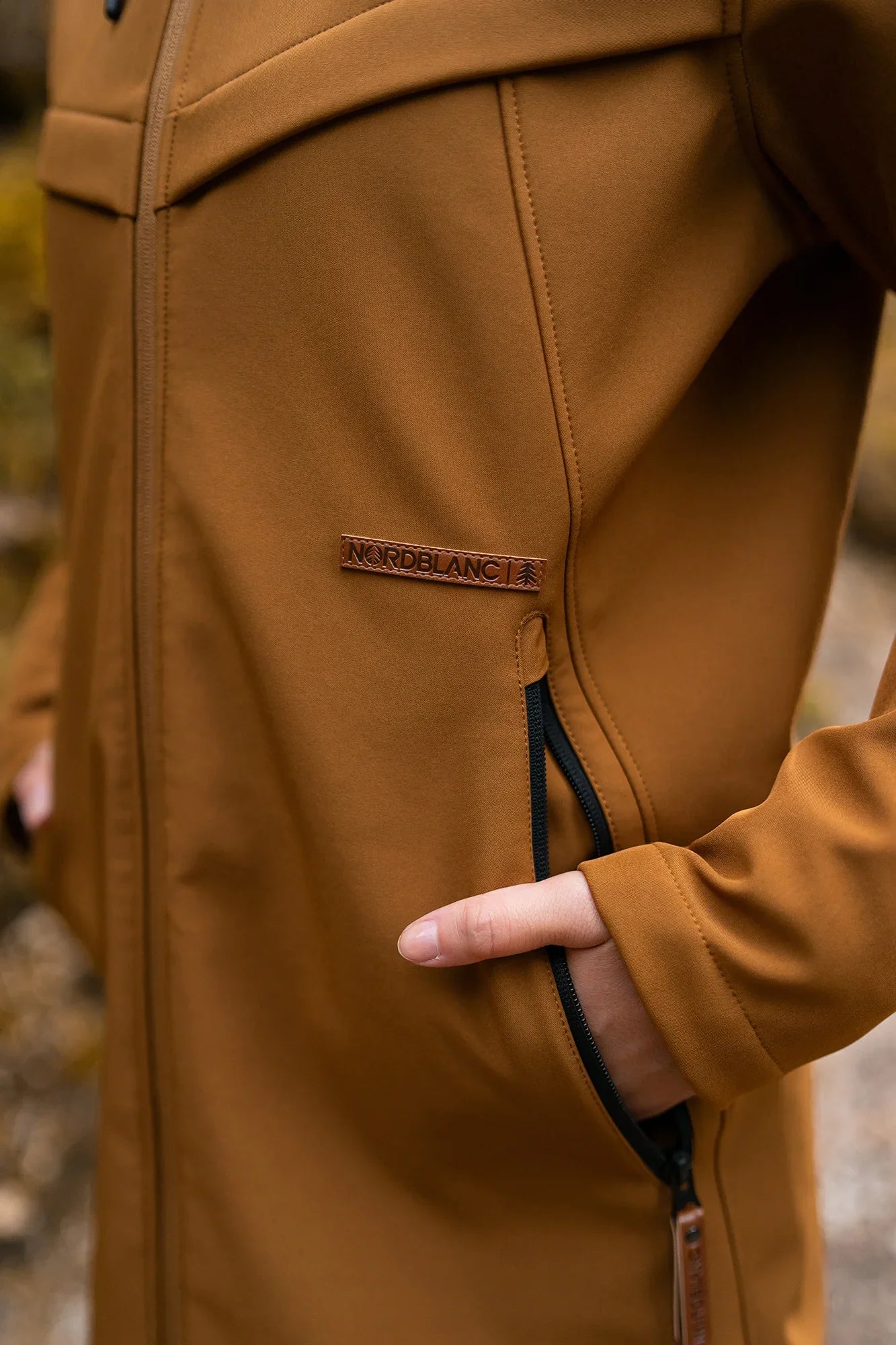 Softshell parka with fleece women's - DOMINOES brown-4