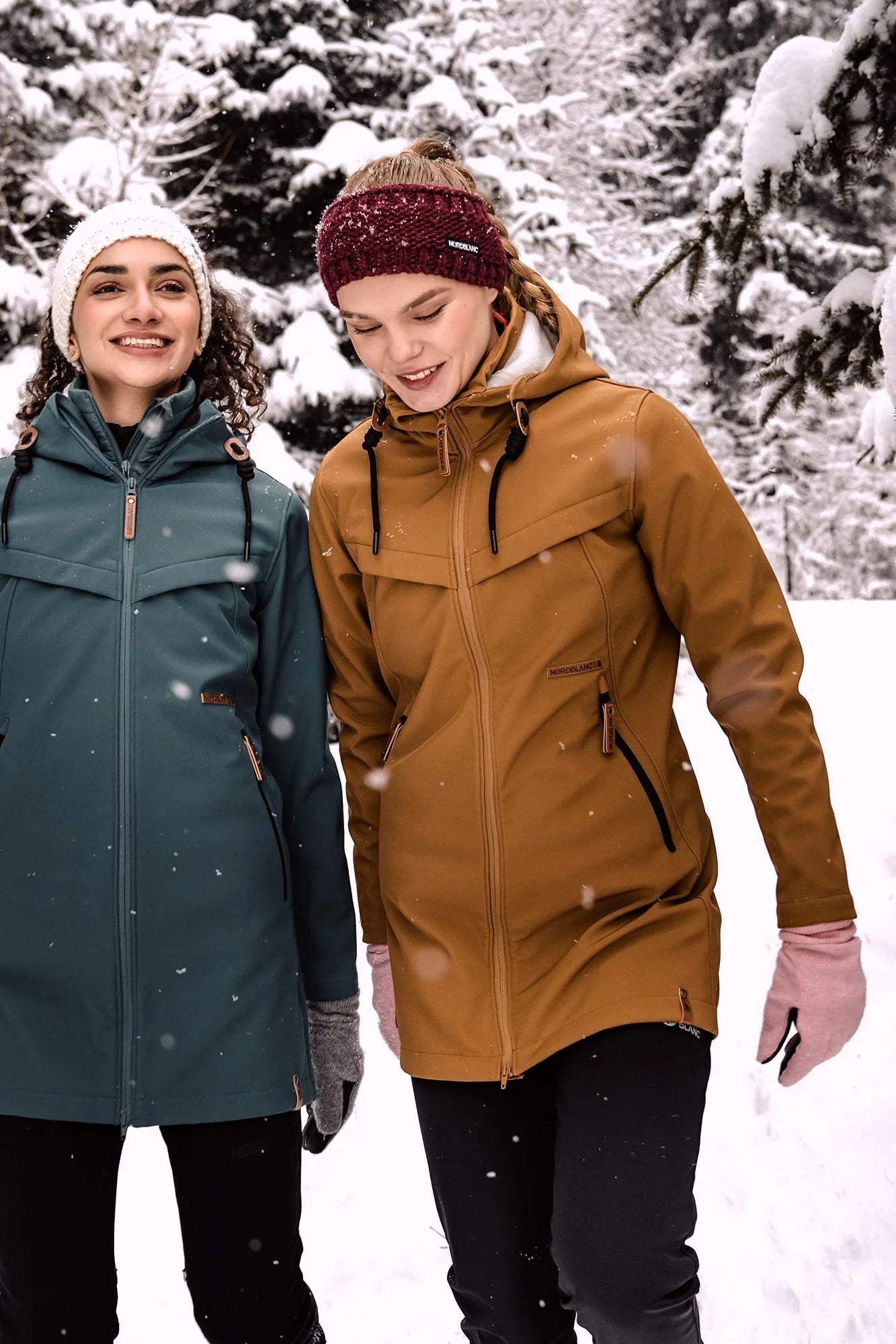 Softshell parka with fleece women's - DOMINOES brown-6